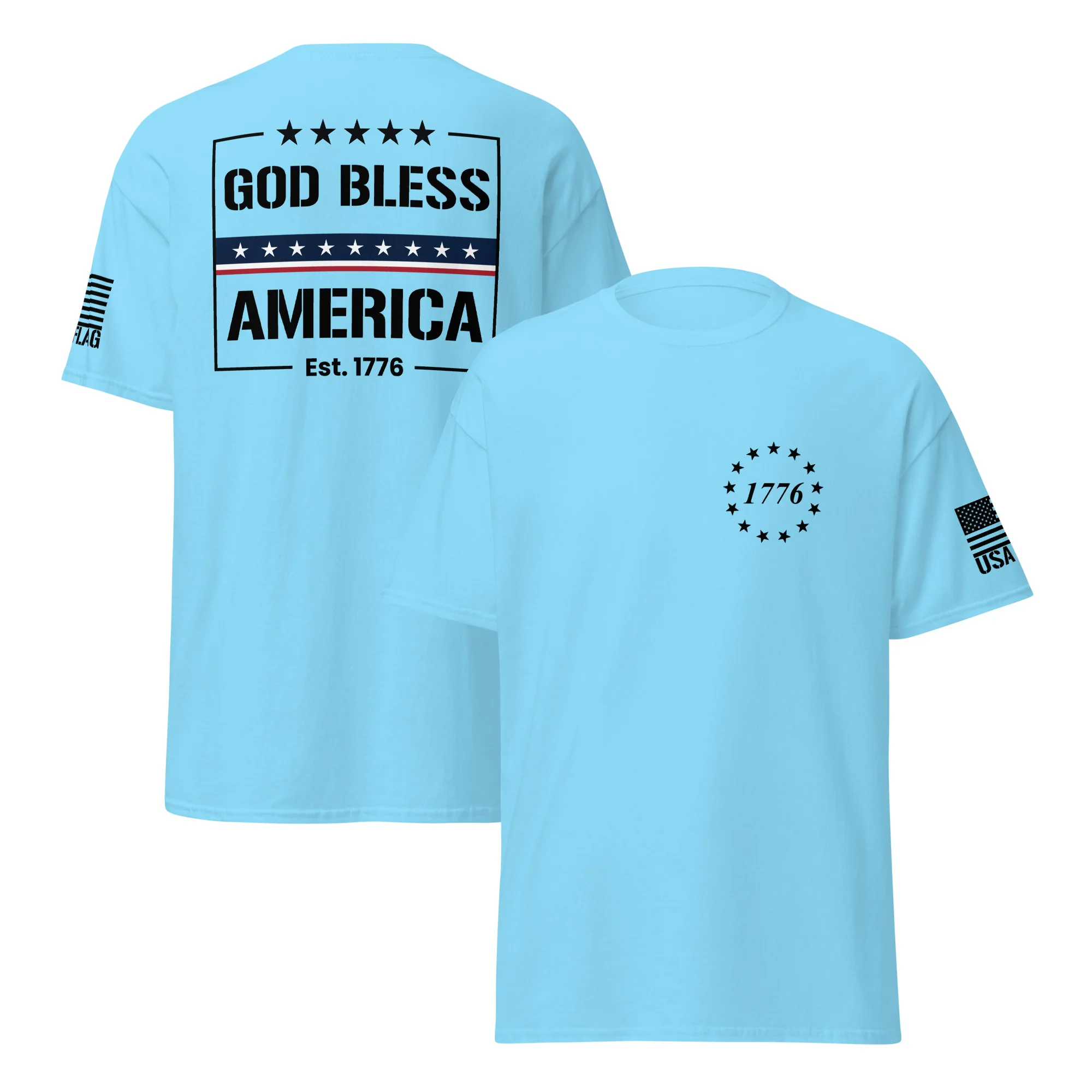 God Bless America T-Shirts | Unisex Classic Tees | Gildan 5000 - Image 22