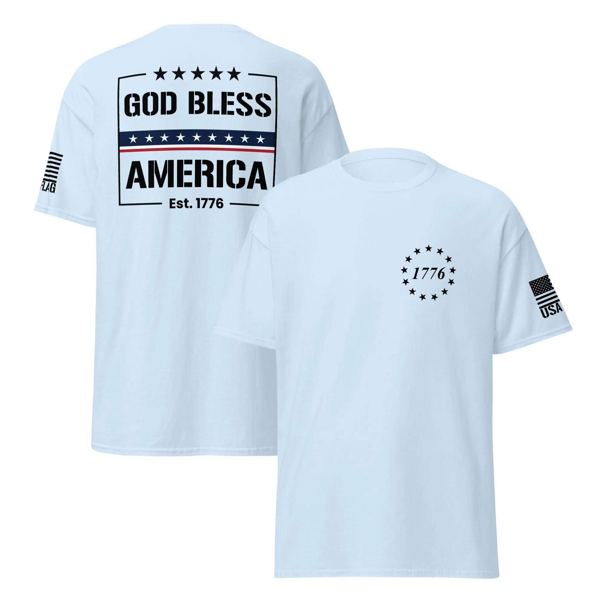 God Bless America T-Shirts | Unisex Classic Tees | Gildan 5000 - Image 24