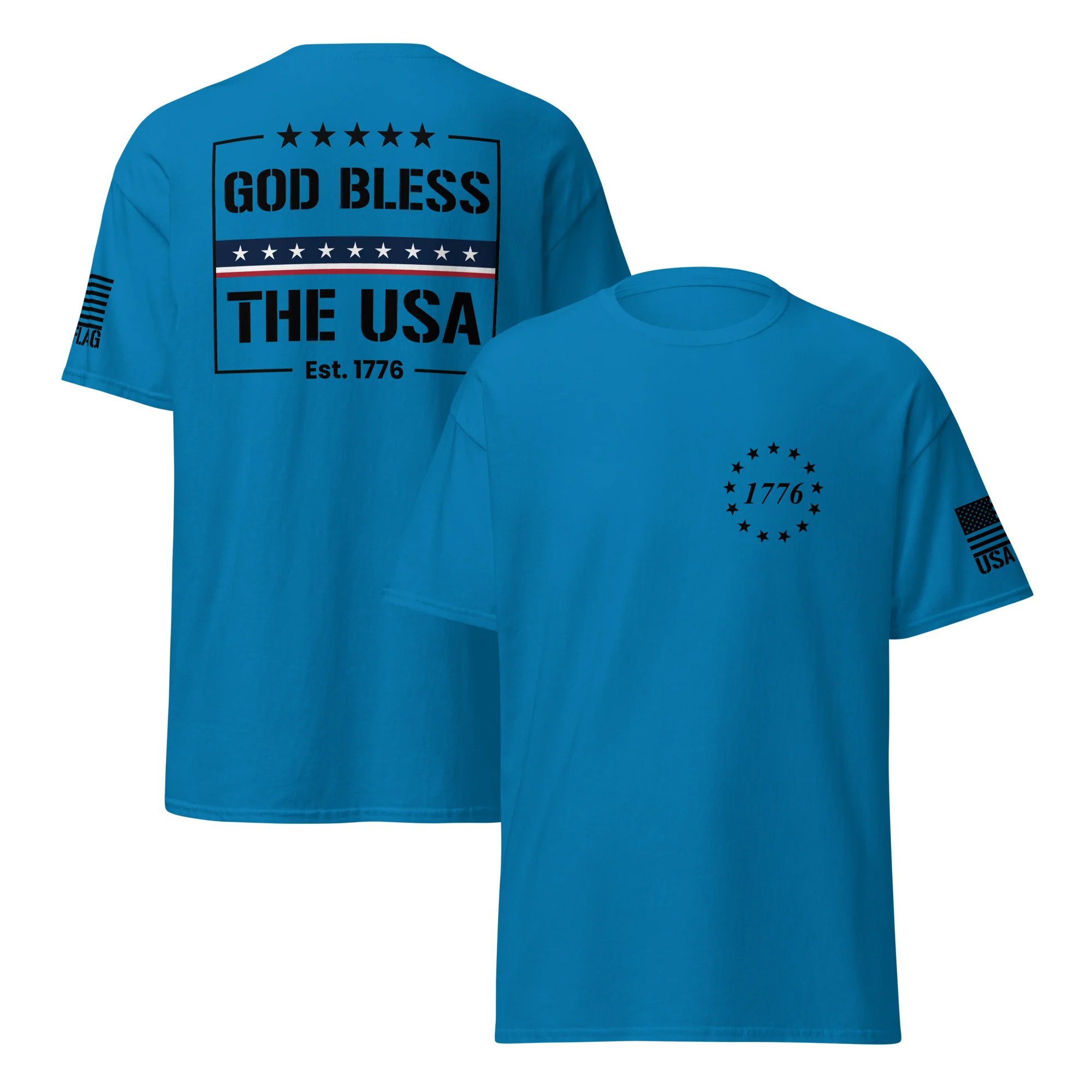 God Bless The USA T-Shirts | Unisex Classic Tees | Gildan 5000 - Image 14