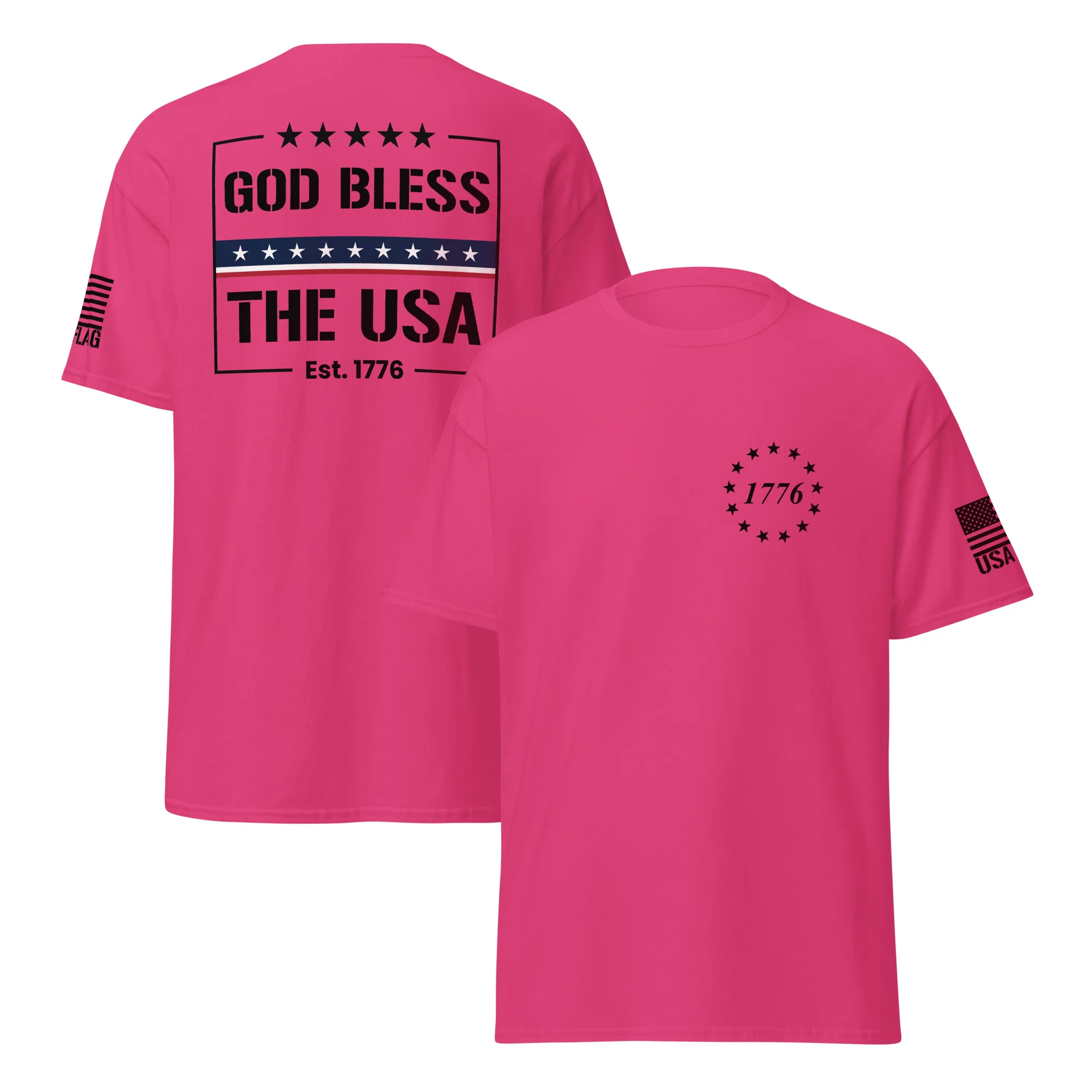 God Bless The USA T-Shirts | Unisex Classic Tees | Gildan 5000 - Image 15