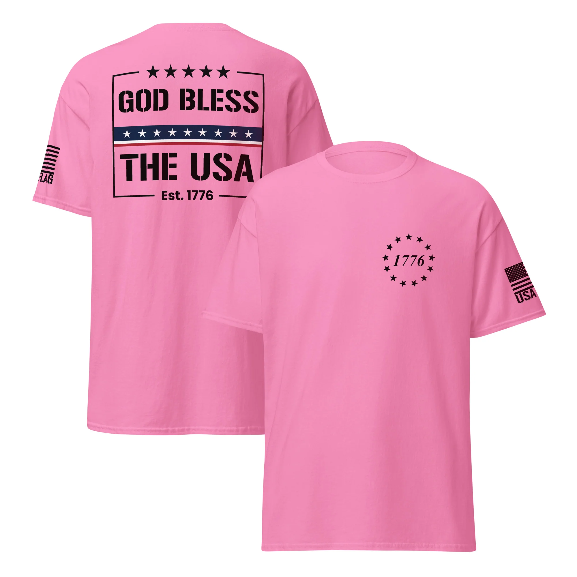 God Bless The USA T-Shirts | Unisex Classic Tees | Gildan 5000 - Image 18