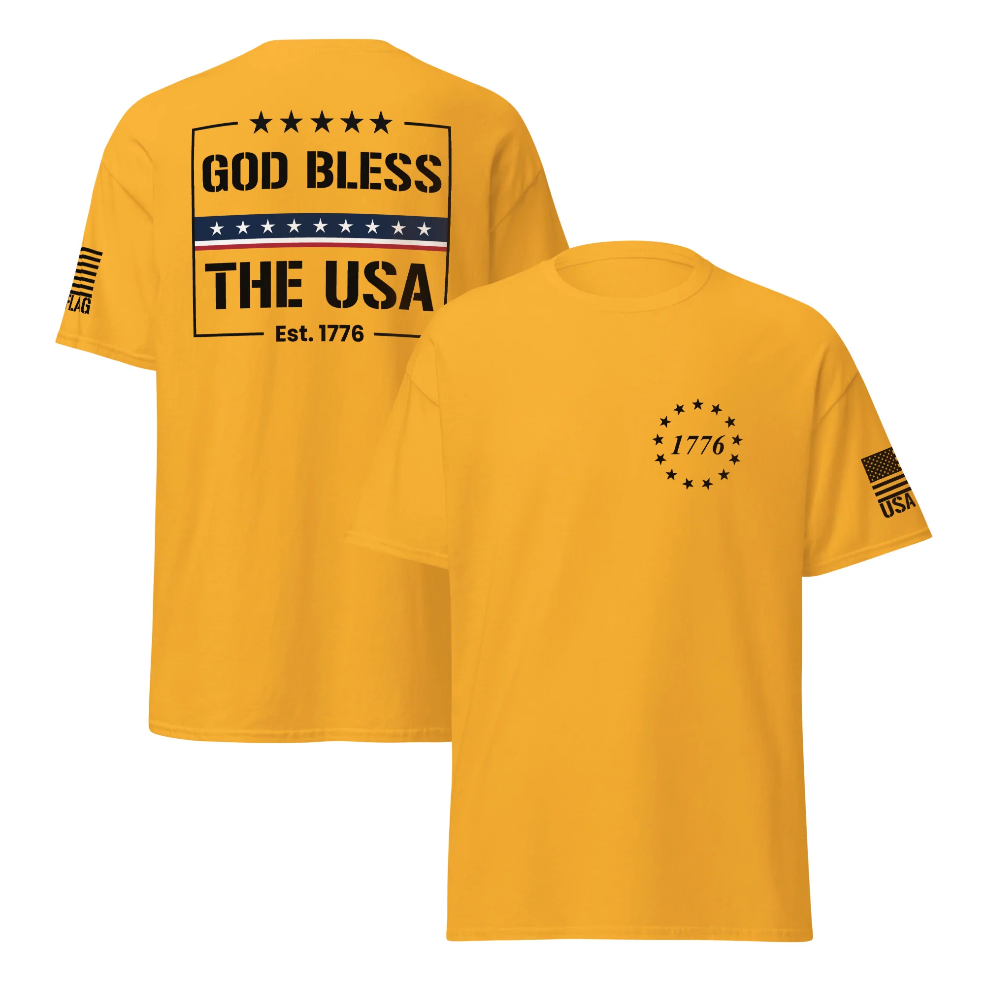 God Bless The USA T-Shirts | Unisex Classic Tees | Gildan 5000 - Image 19