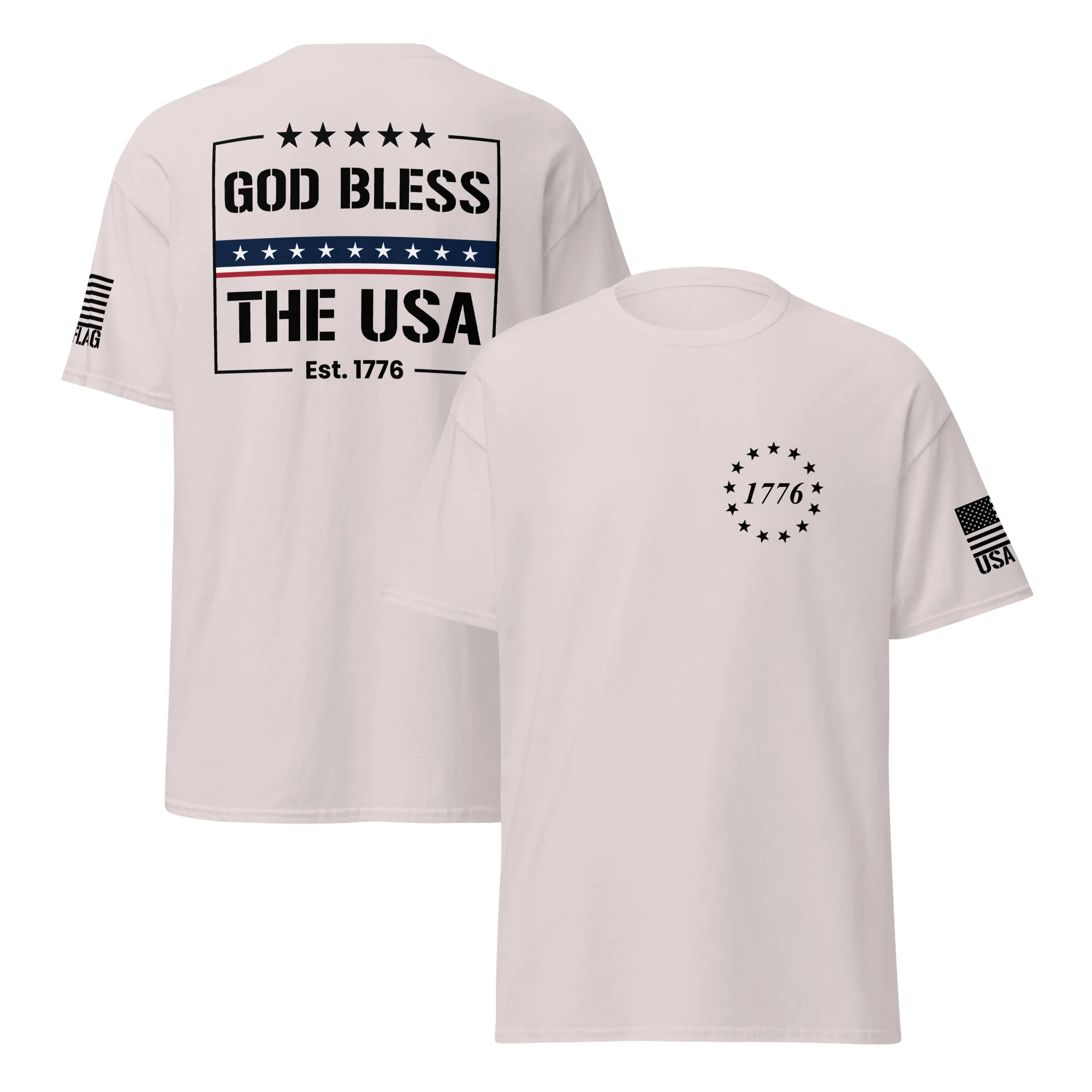 God Bless The USA T-Shirts | Unisex Classic Tees | Gildan 5000 - Image 24
