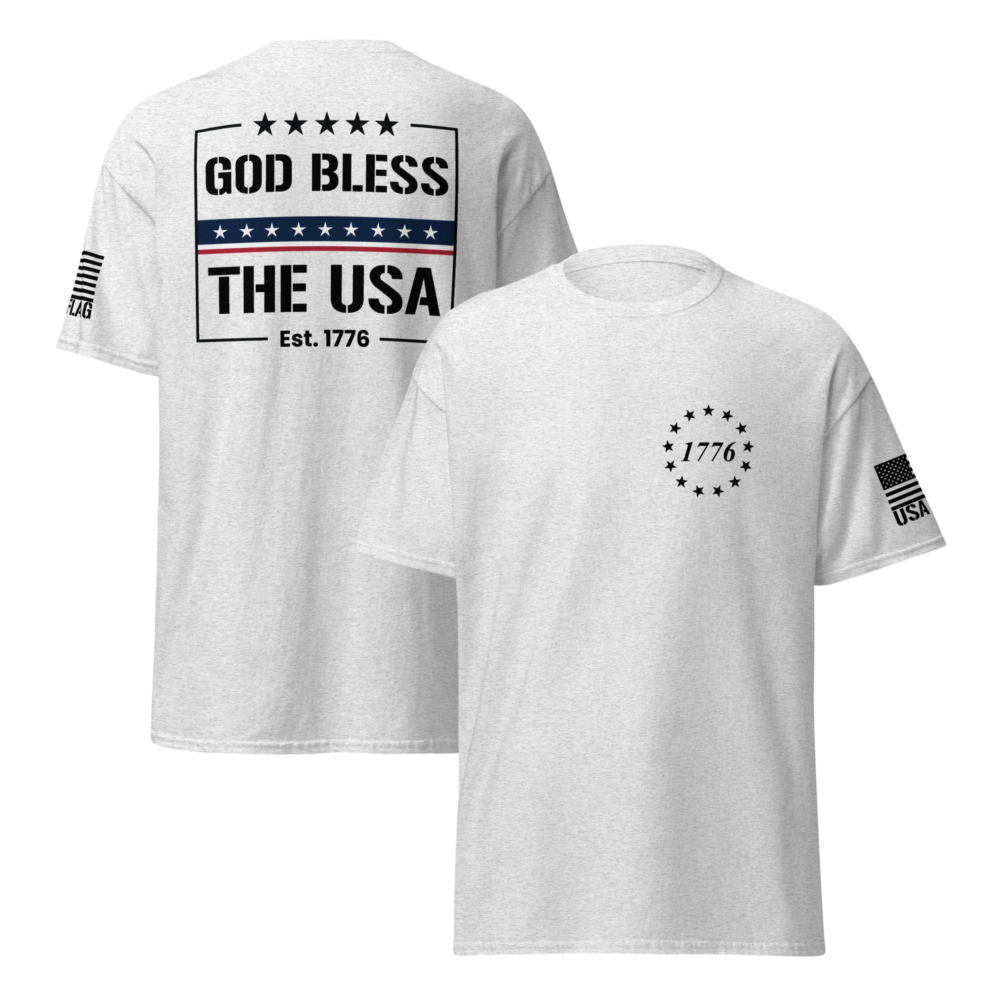 God Bless The USA T-Shirts | Unisex Classic Tees | Gildan 5000 - Image 25