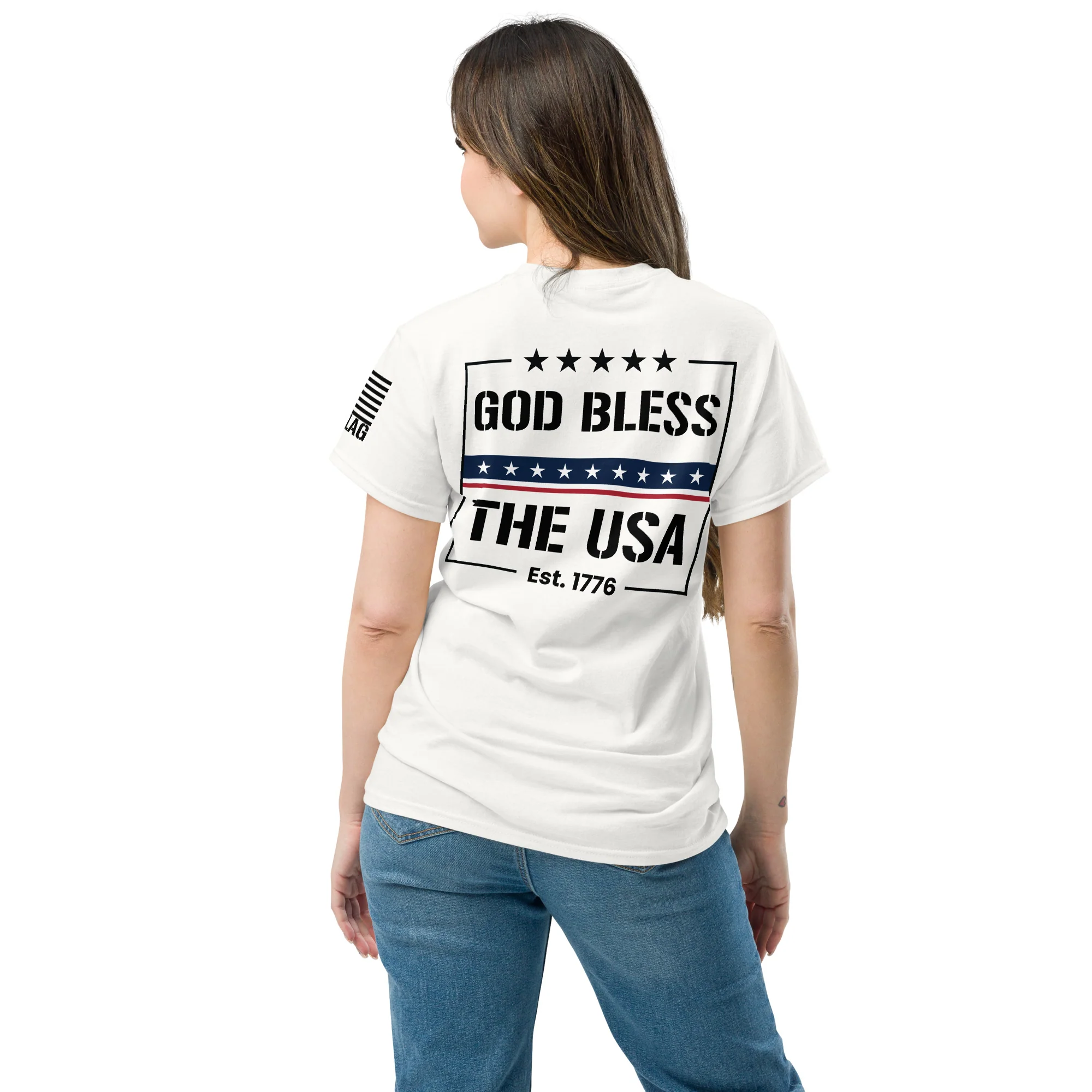God Bless The USA T-Shirts | Unisex Classic Tees | Gildan 5000 - Image 3