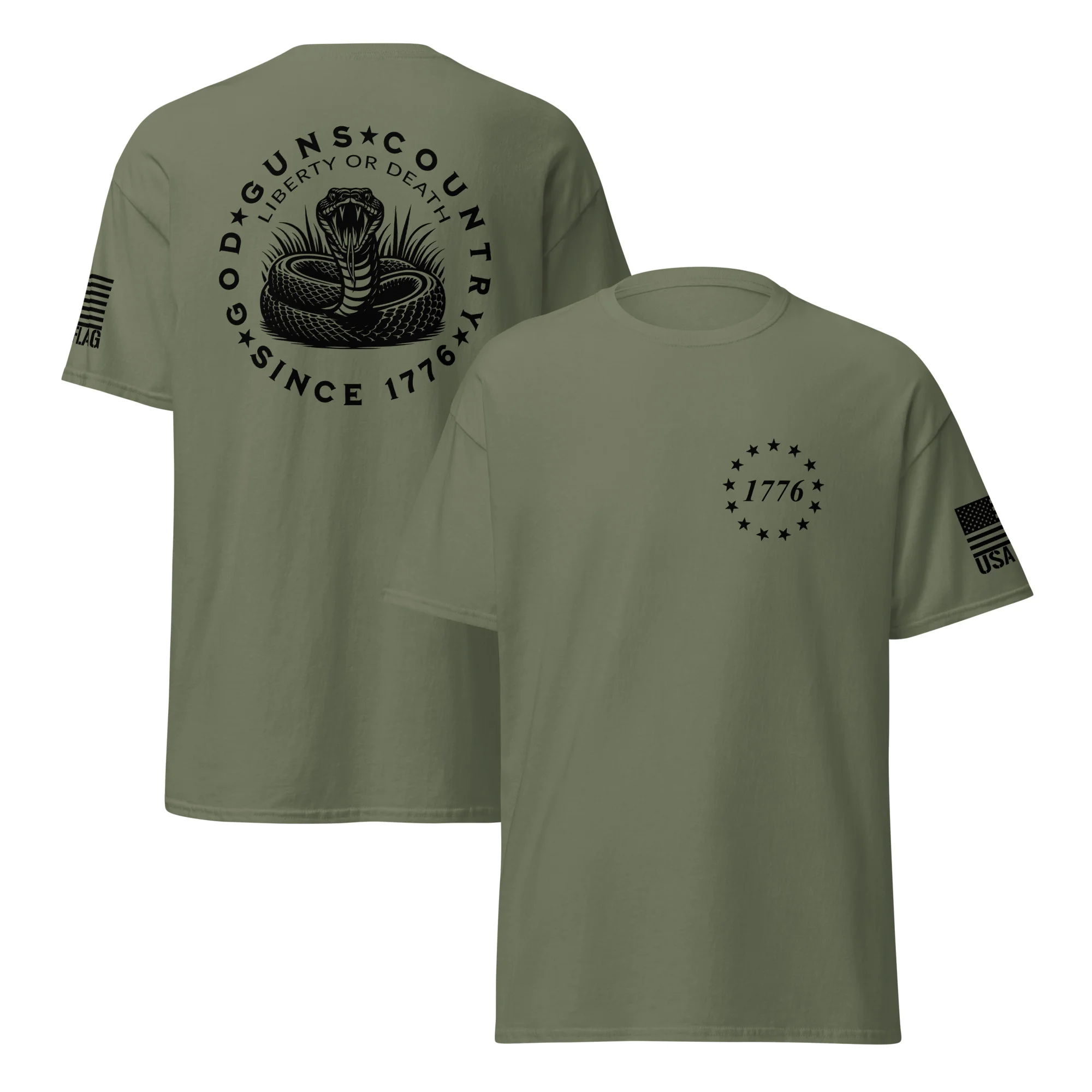 God Guns Country T-Shirts | Unisex Classic Tees | Gildan 5000 - Image 10