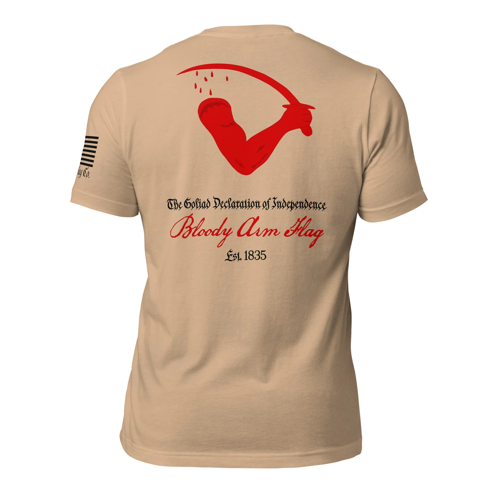 Goliad Flag aka Bloody Arm Flag T-Shirt | Texas Independence DTG - Image 29