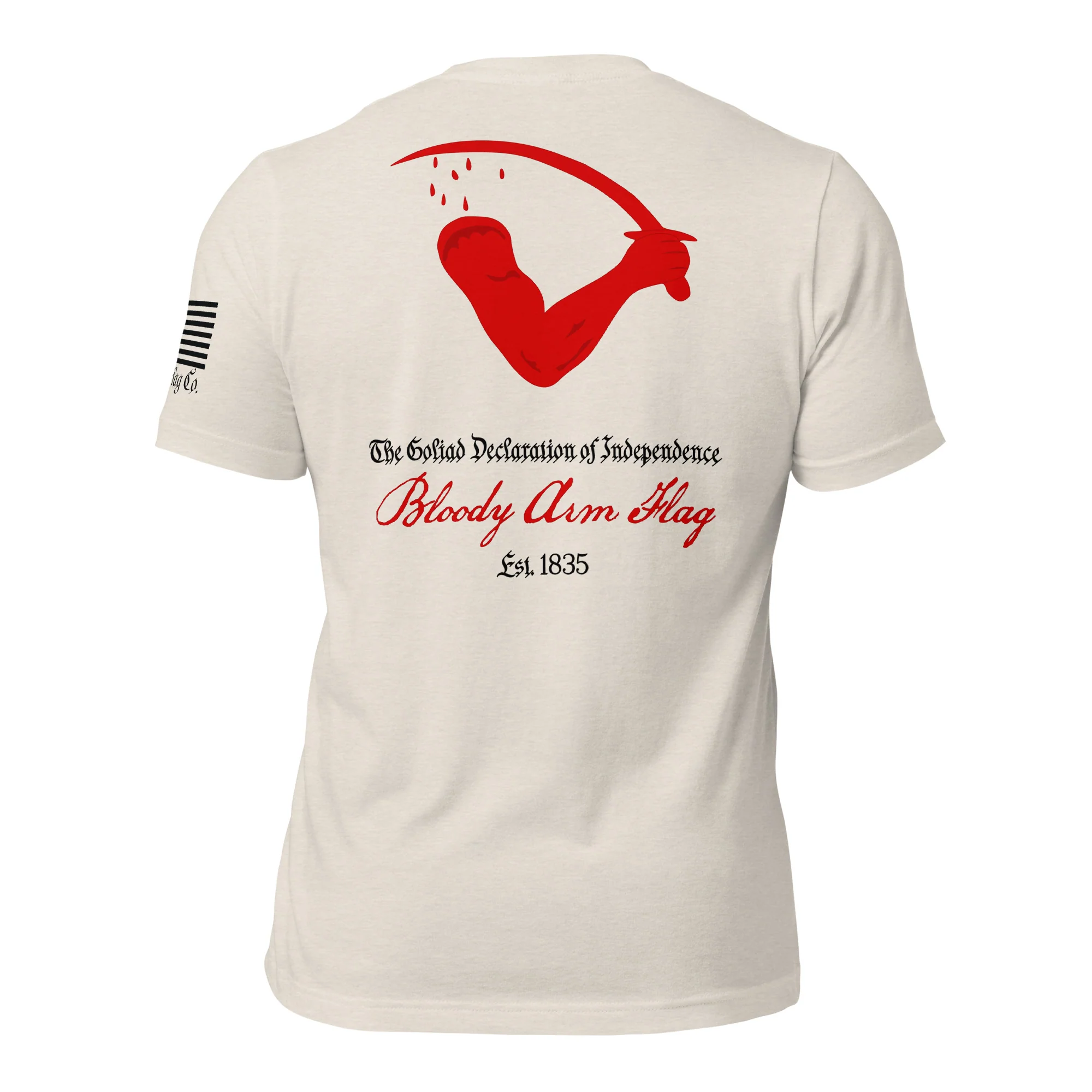 Goliad Flag aka Bloody Arm Flag T-Shirt | Texas Independence DTG - Image 45