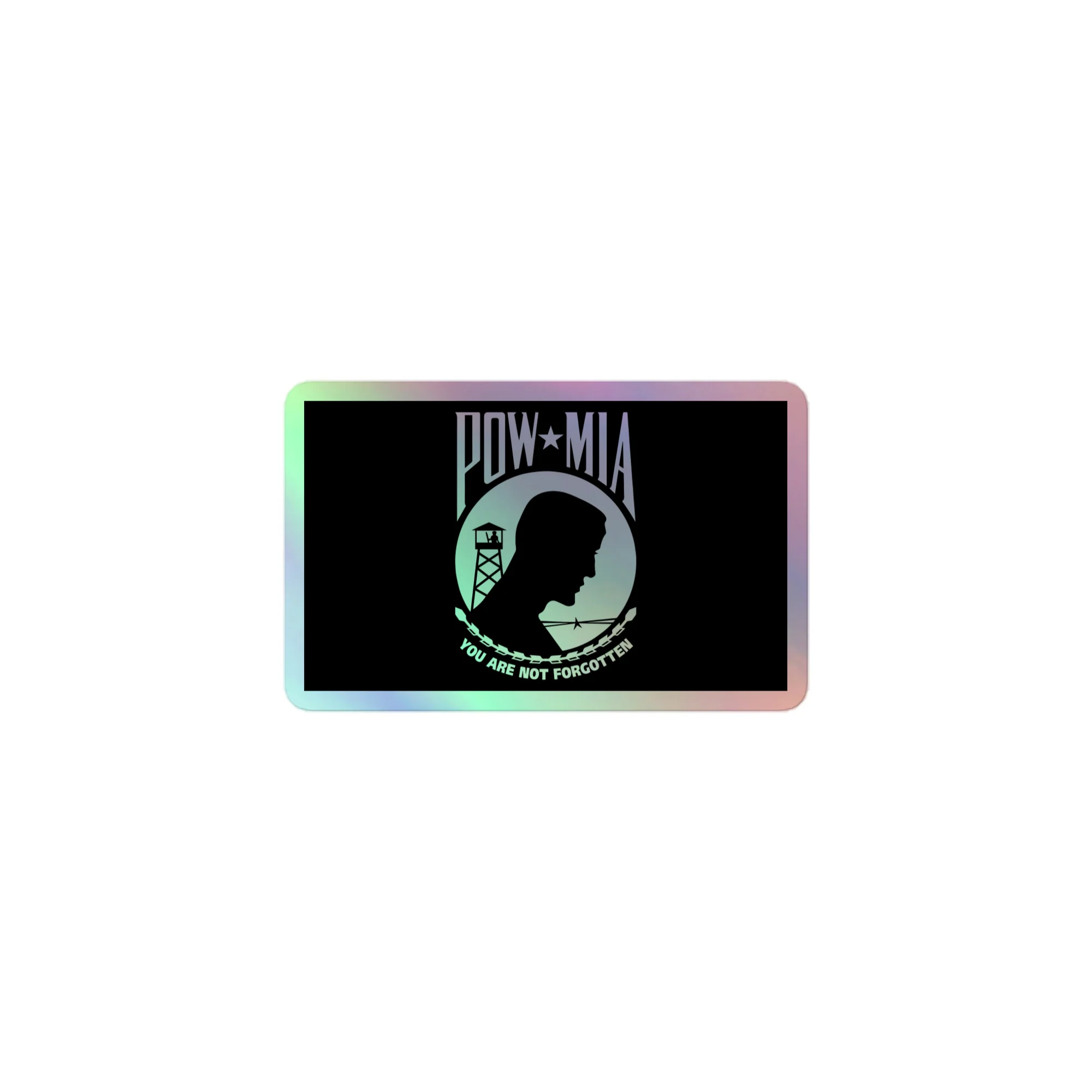 Holographic POW-MIA Flag Sticker | USA Flag Co.