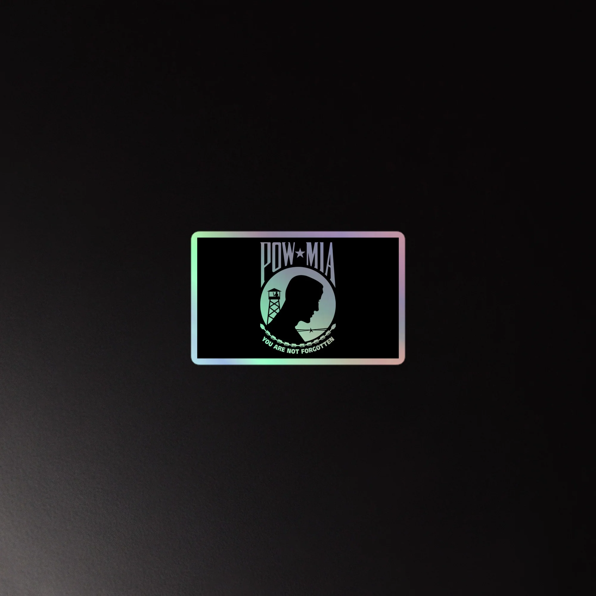 Holographic POW-MIA Flag Sticker | USA Flag Co. - Image 11