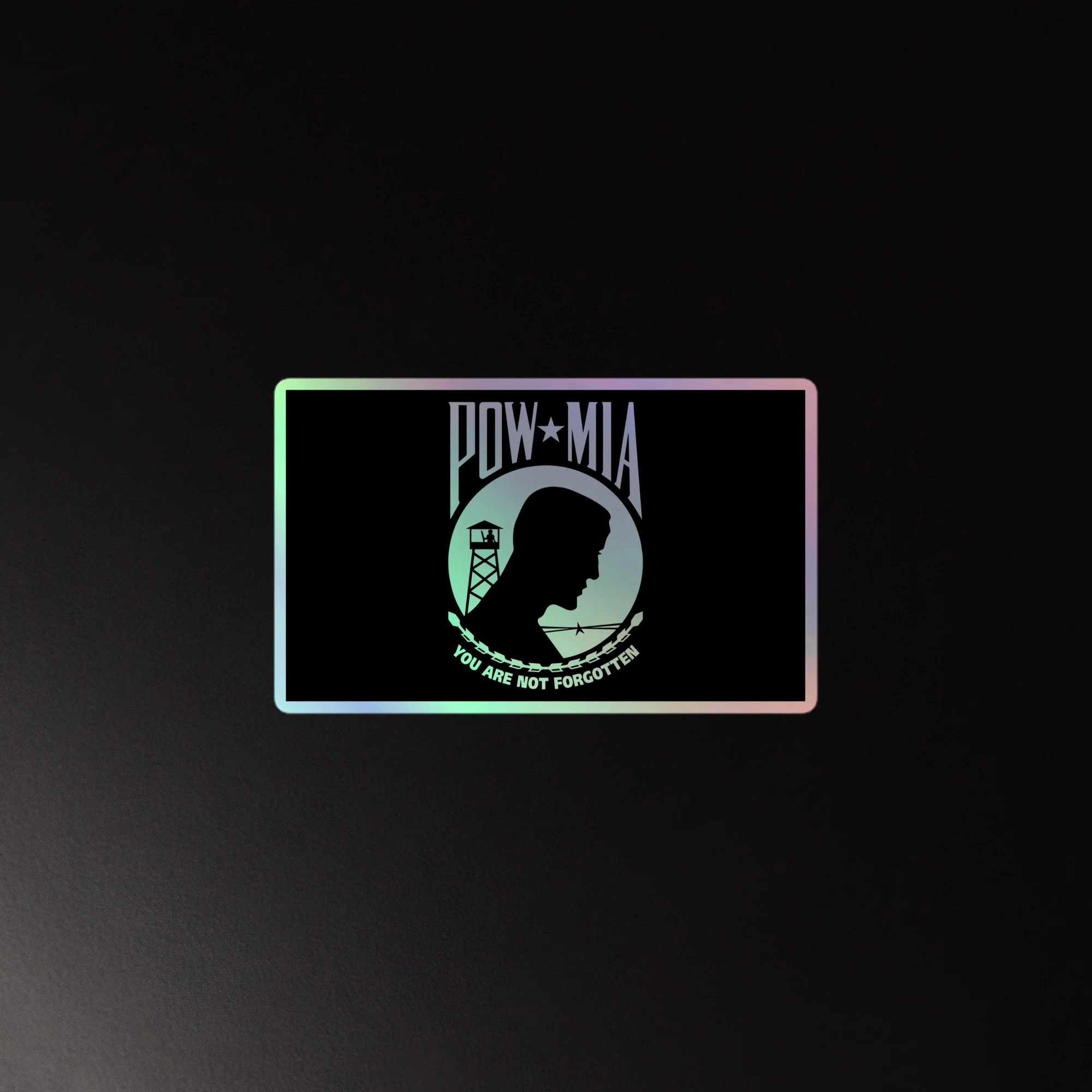 Holographic POW-MIA Flag Sticker | USA Flag Co. - Image 12