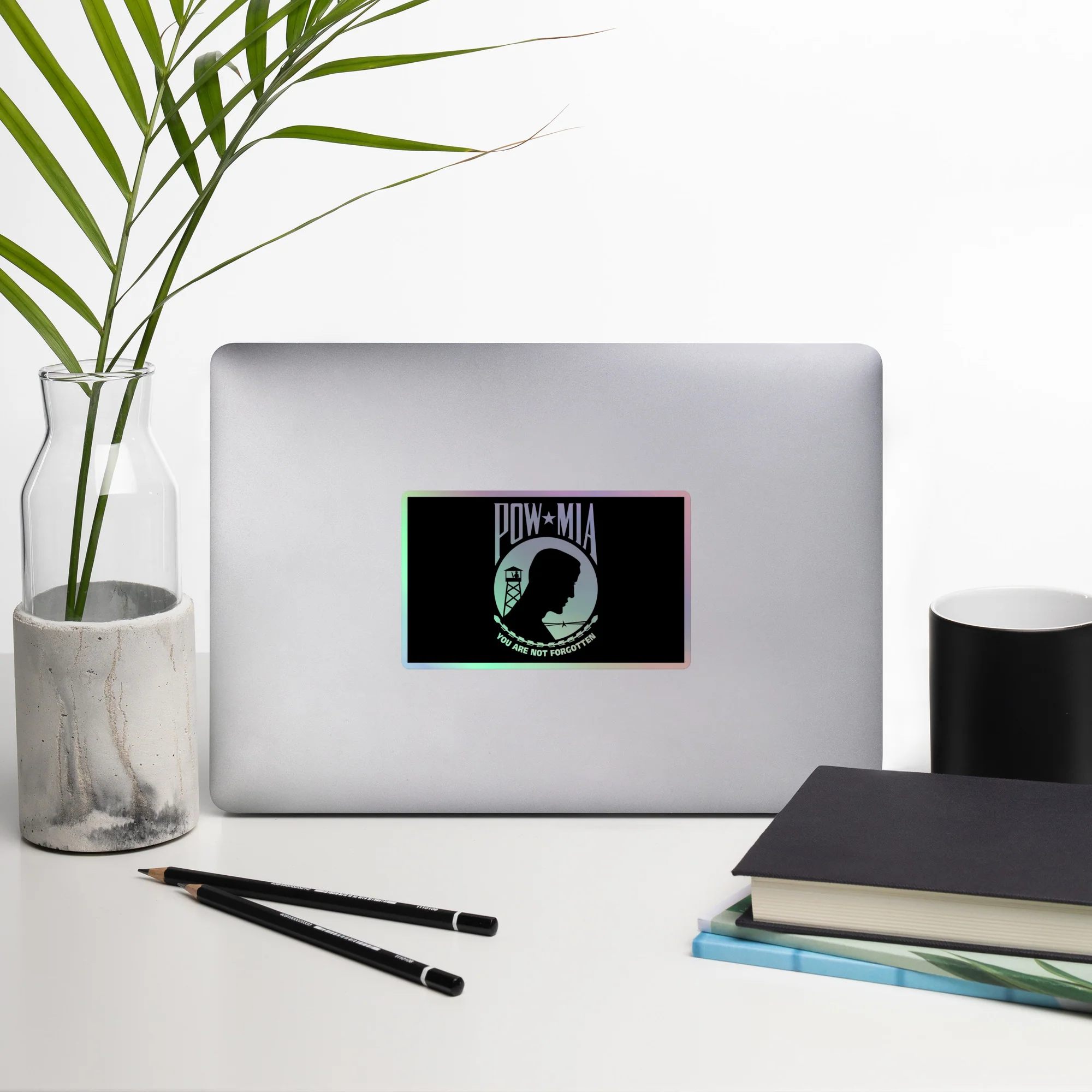Holographic POW-MIA Flag Sticker | USA Flag Co. - Image 9