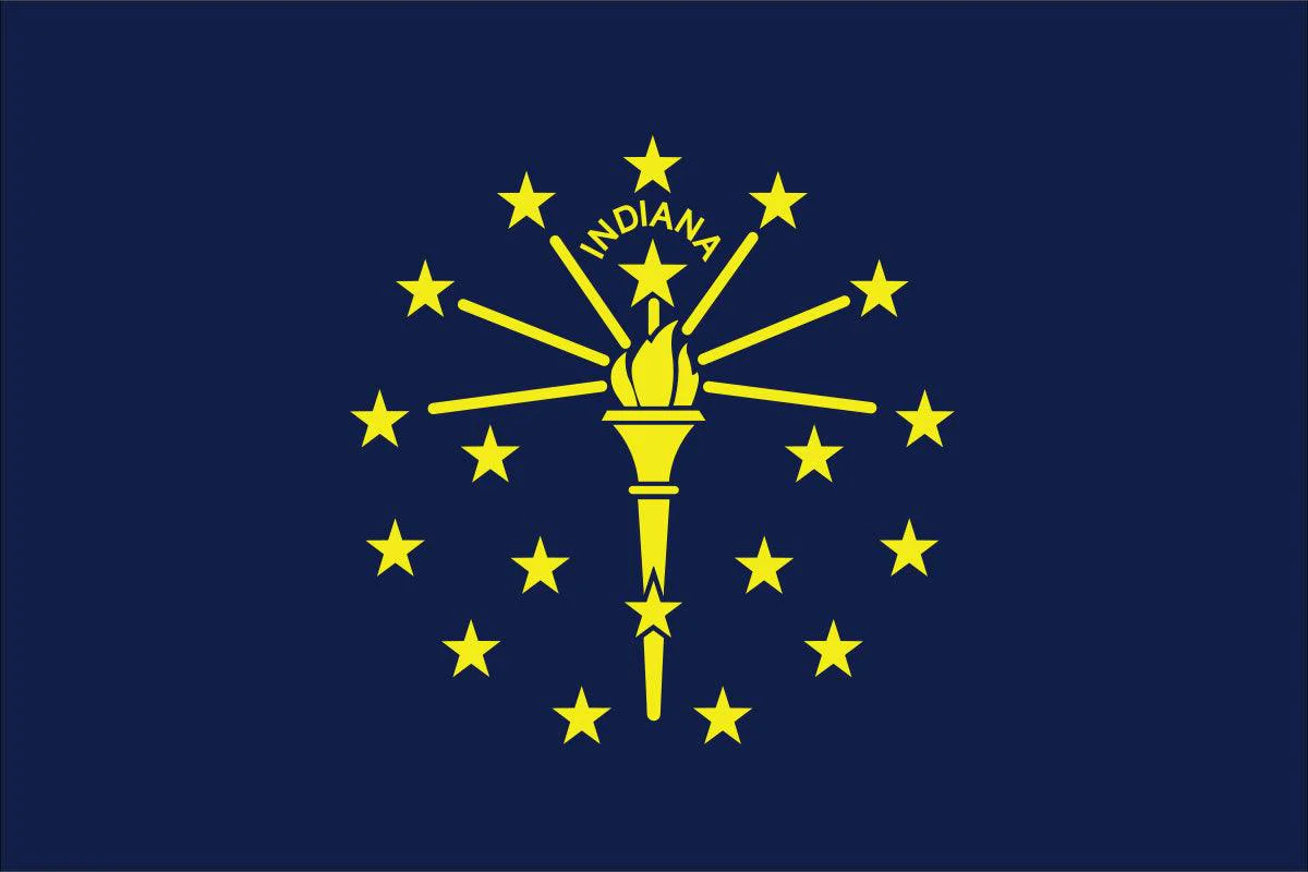Indiana State Flag Made in USA – Heavy Duty Nylon - Image 2
