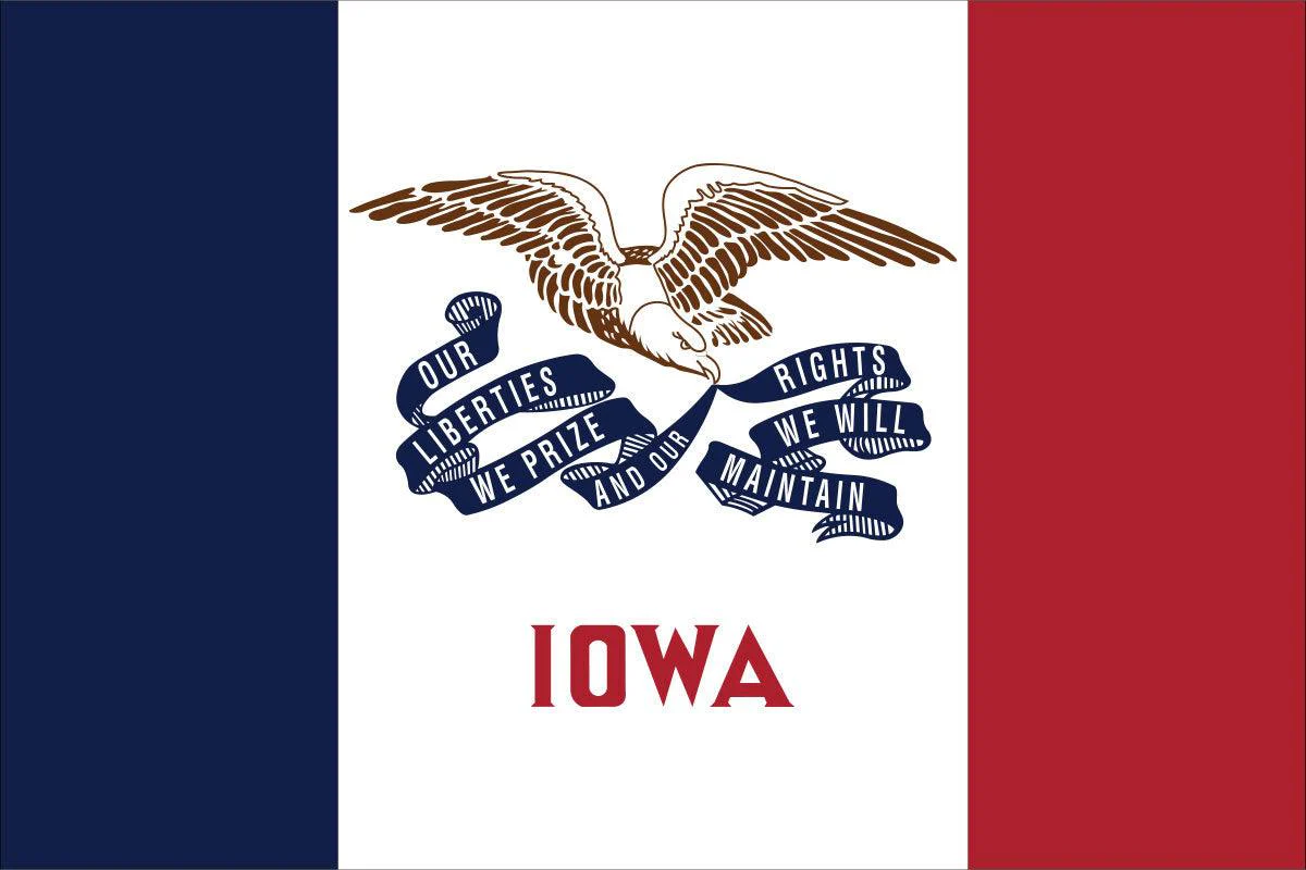 Iowa State Flag Made in USA – Heavy Duty Nylon - Image 2