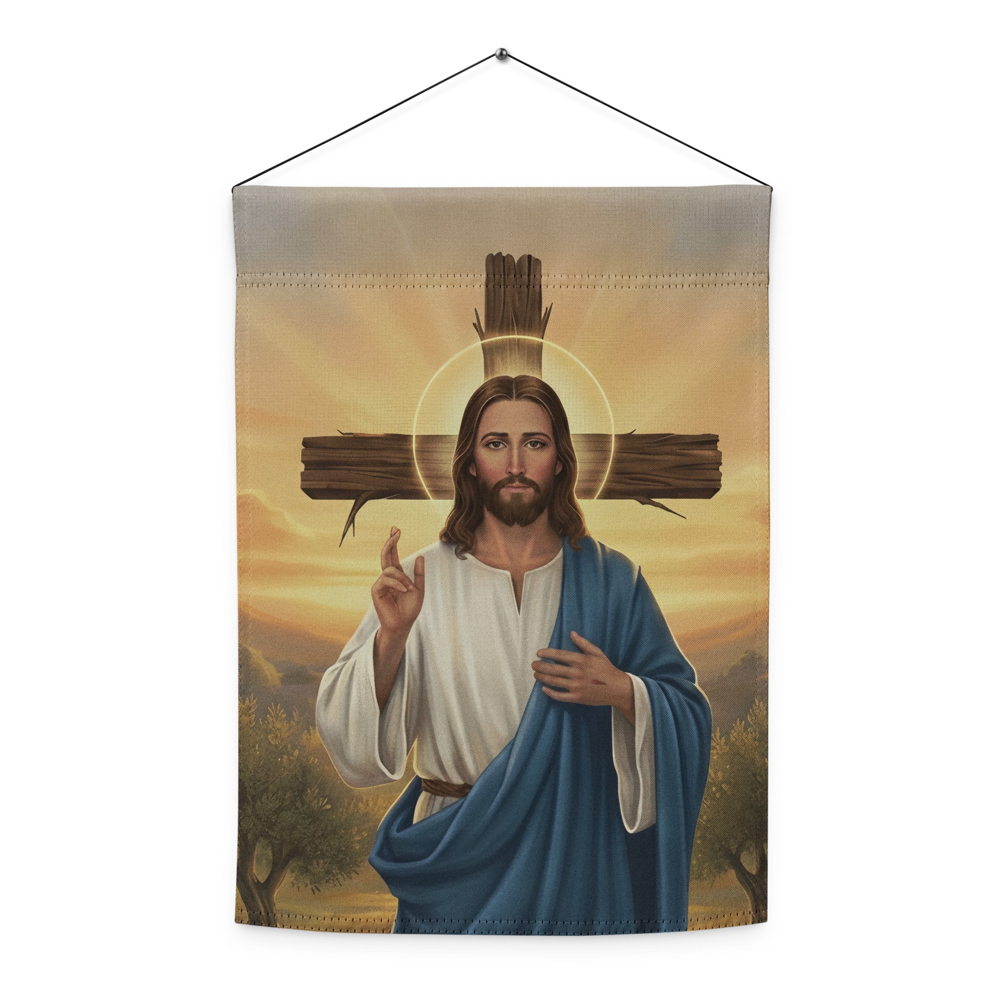 Jesus & Cross | Double-sided Garden Flag - Image 7