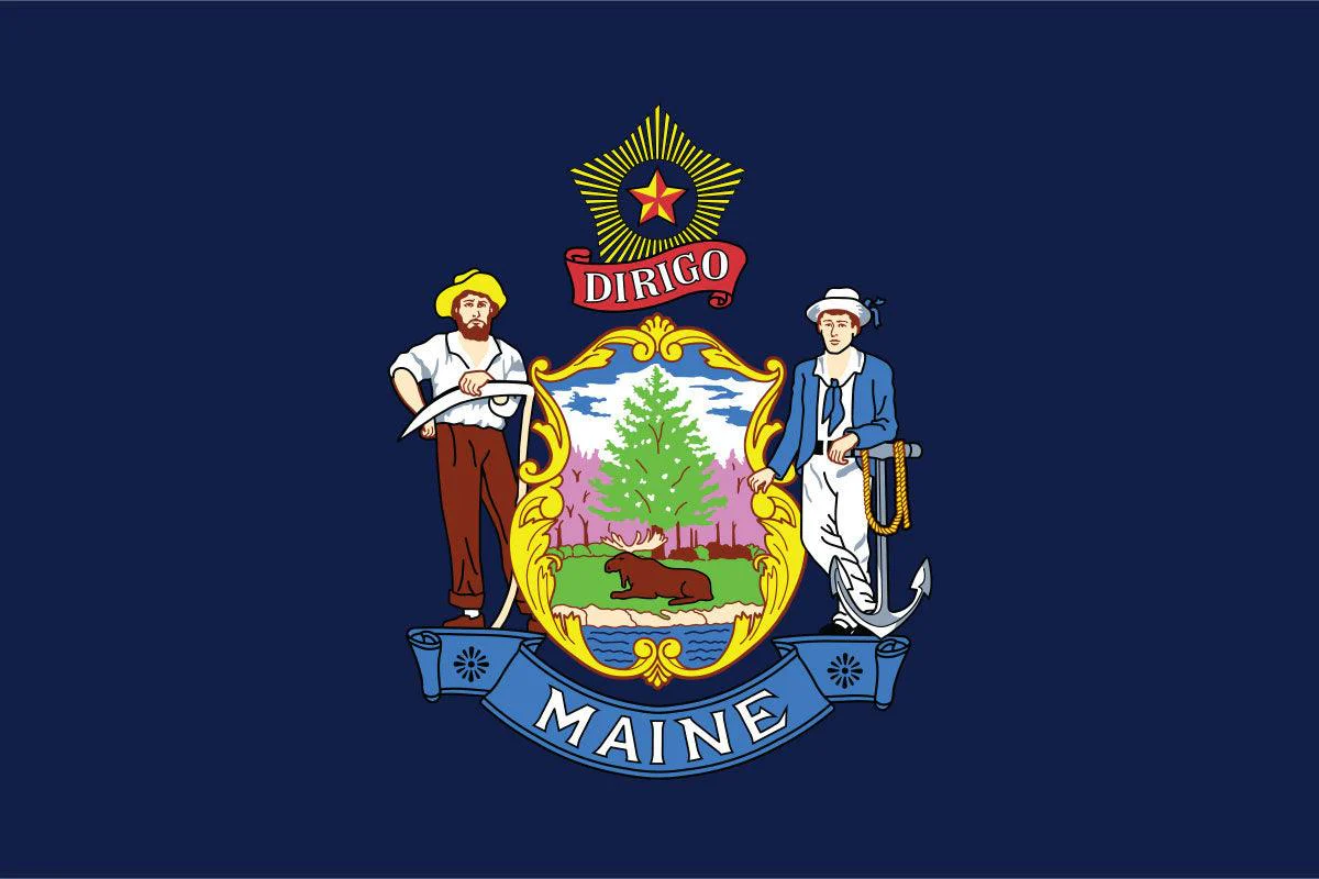 Maine State Flag Made in USA – Official "Dirigo" Coat of Arms - Image 2