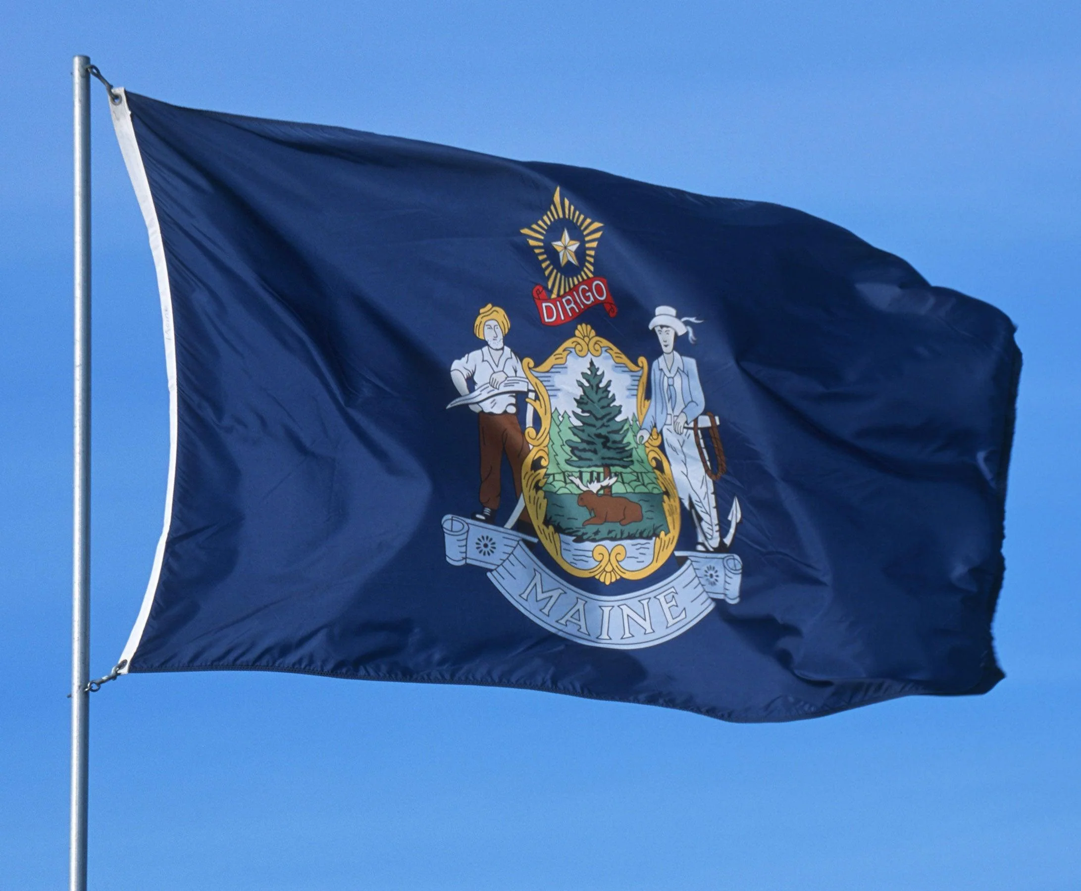 Maine State Flag Made in USA – Official "Dirigo" Coat of Arms - Image 3