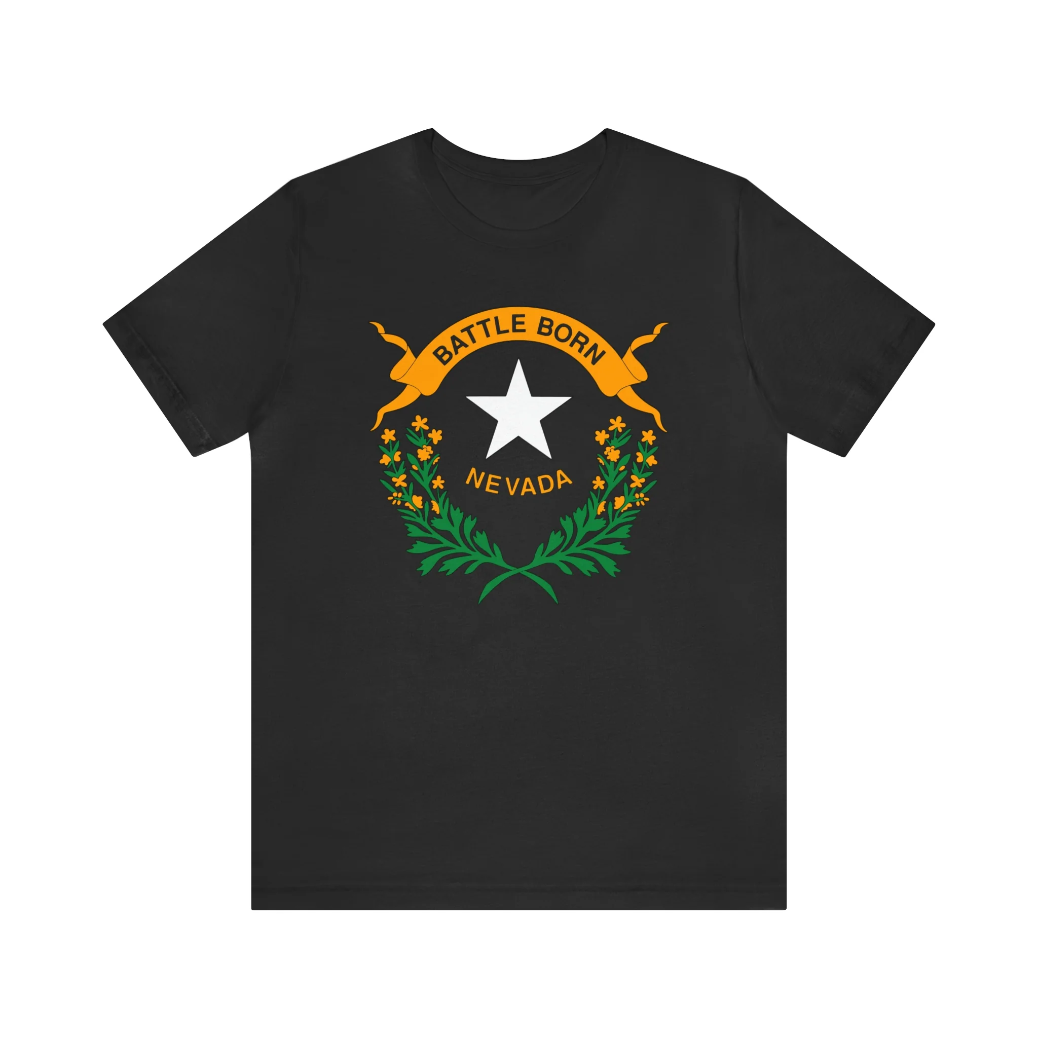 Nevada State Flag T Shirt: Bella + Canvas 3001 - Image 15