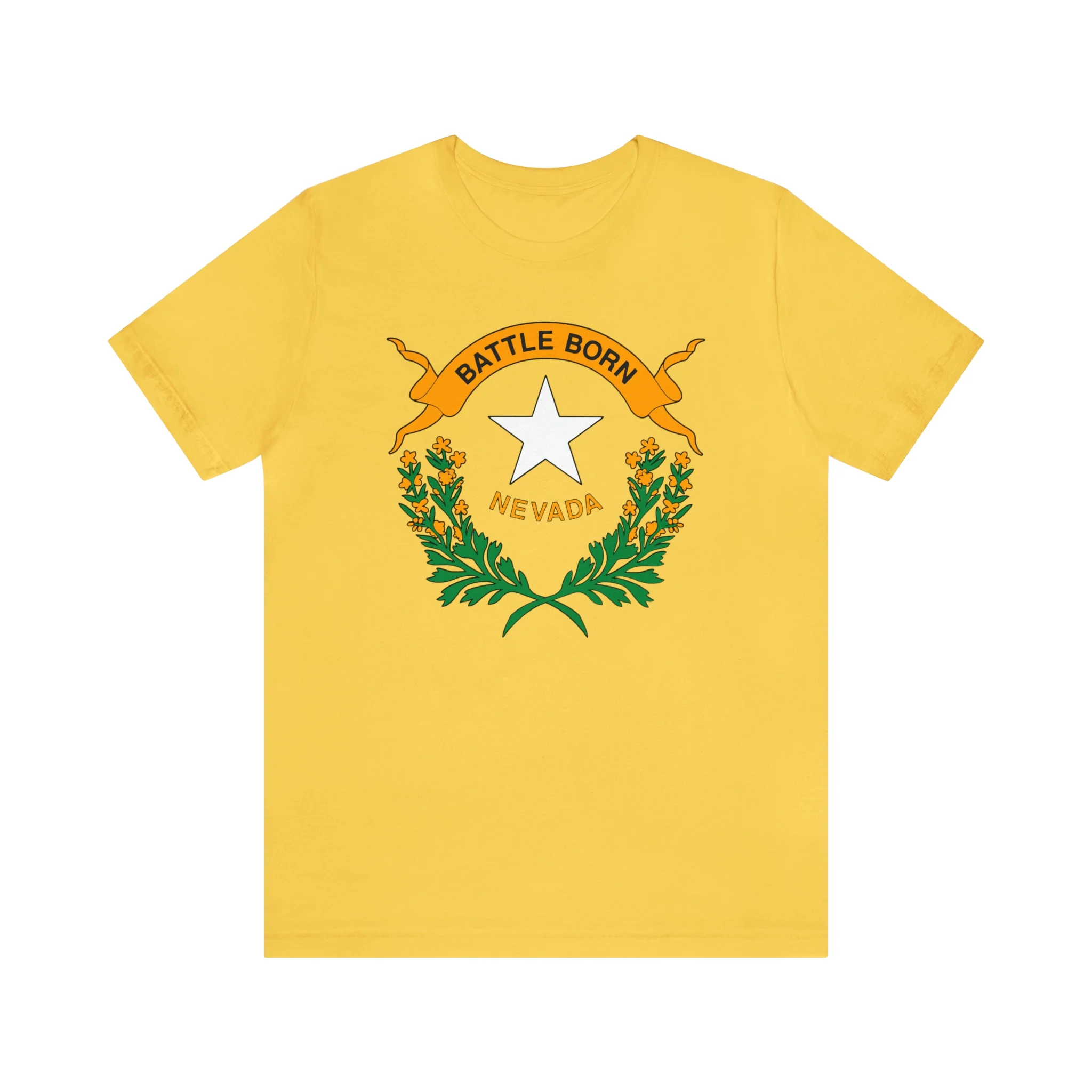 Nevada State Flag T Shirt: Bella + Canvas 3001 - Image 21