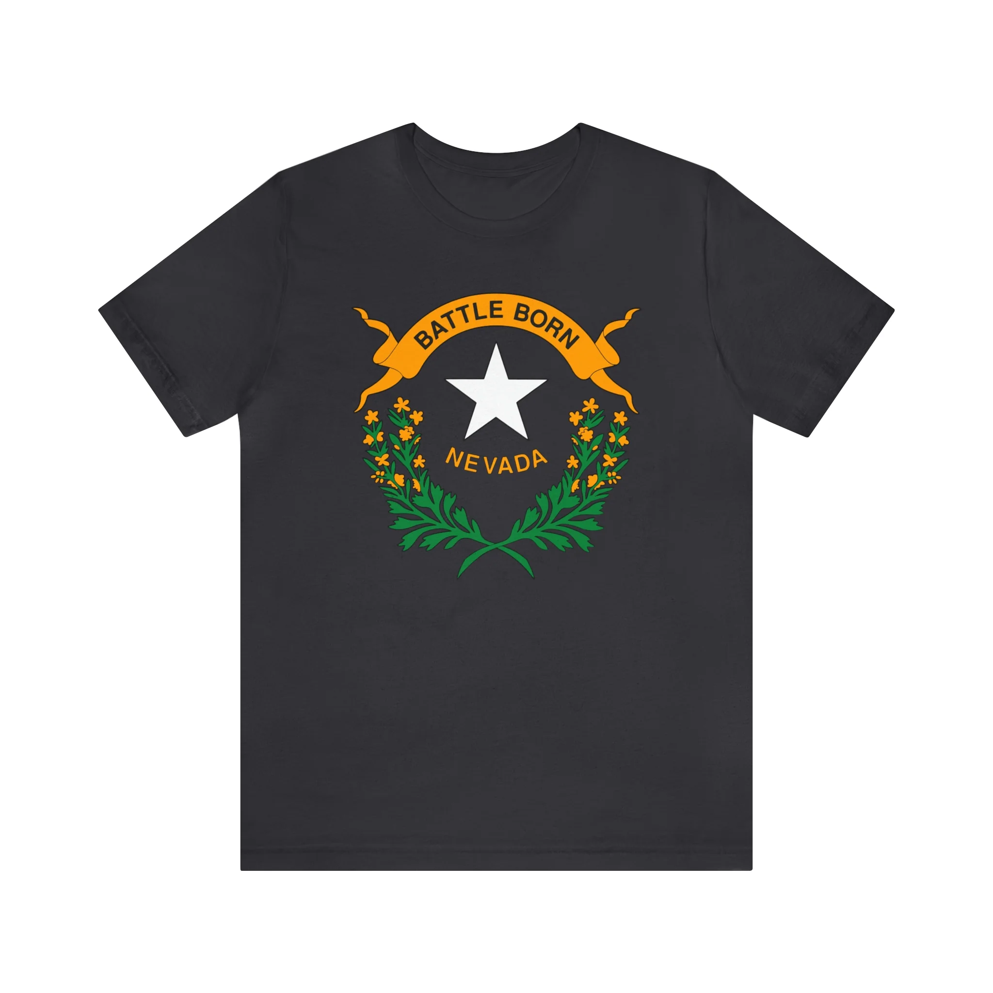 Nevada State Flag T Shirt: Bella + Canvas 3001 - Image 33