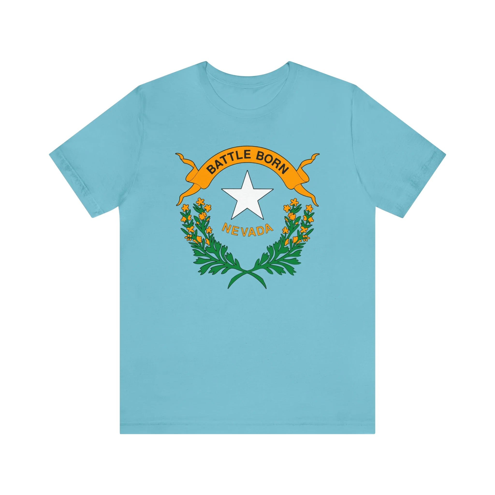 Nevada State Flag T Shirt: Bella + Canvas 3001 - Image 39