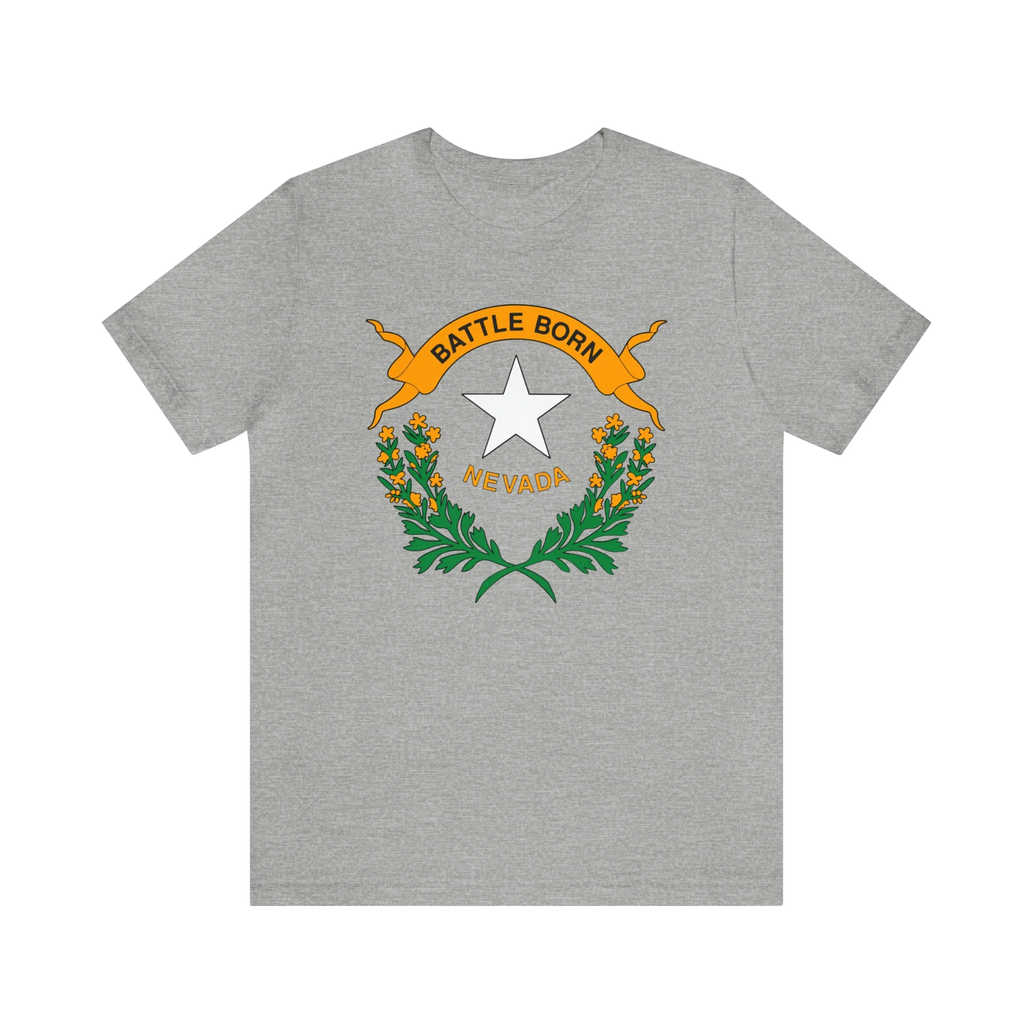Nevada State Flag T Shirt: Bella + Canvas 3001 - Image 45