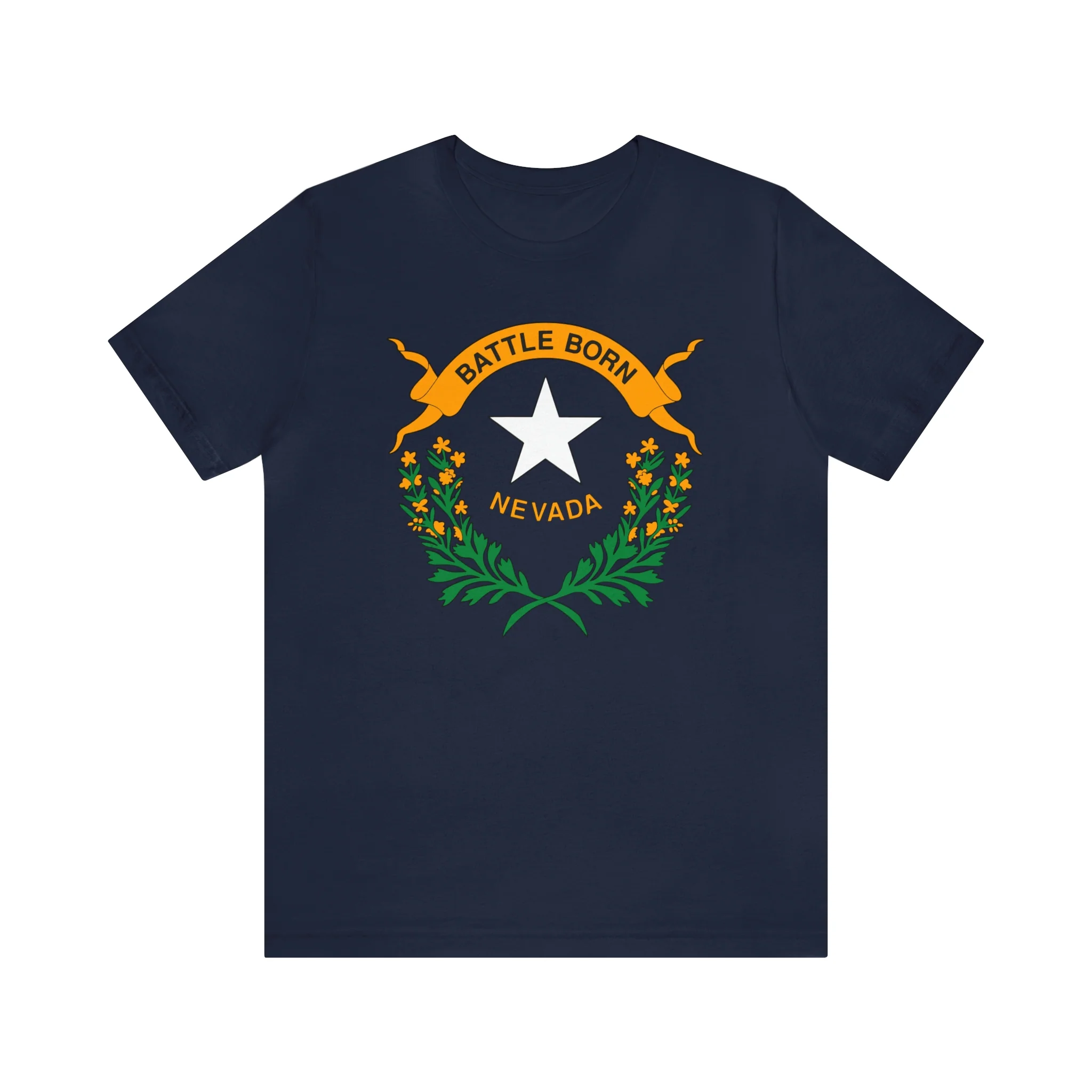 Nevada State Flag T Shirt: Bella + Canvas 3001 - Image 57