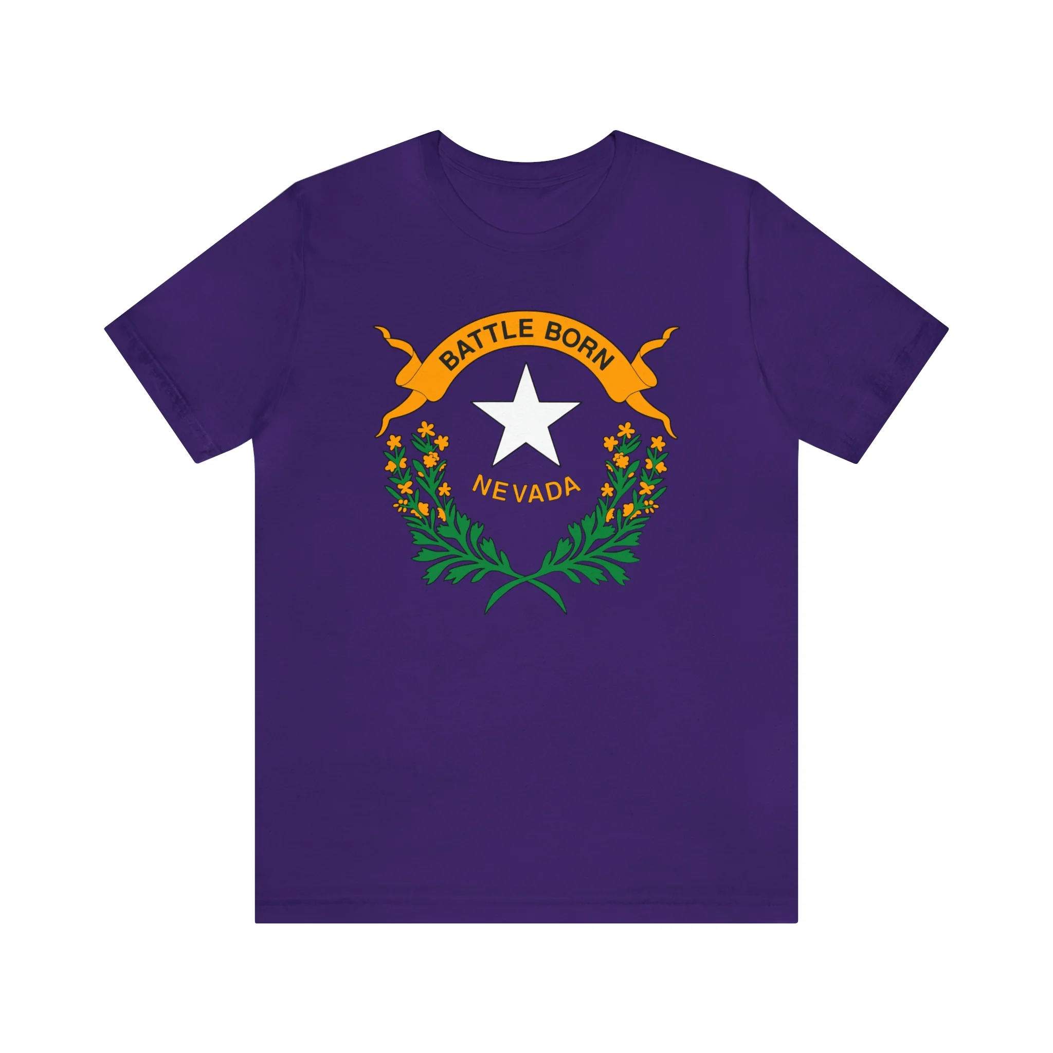 Nevada State Flag T Shirt: Bella + Canvas 3001 - Image 63