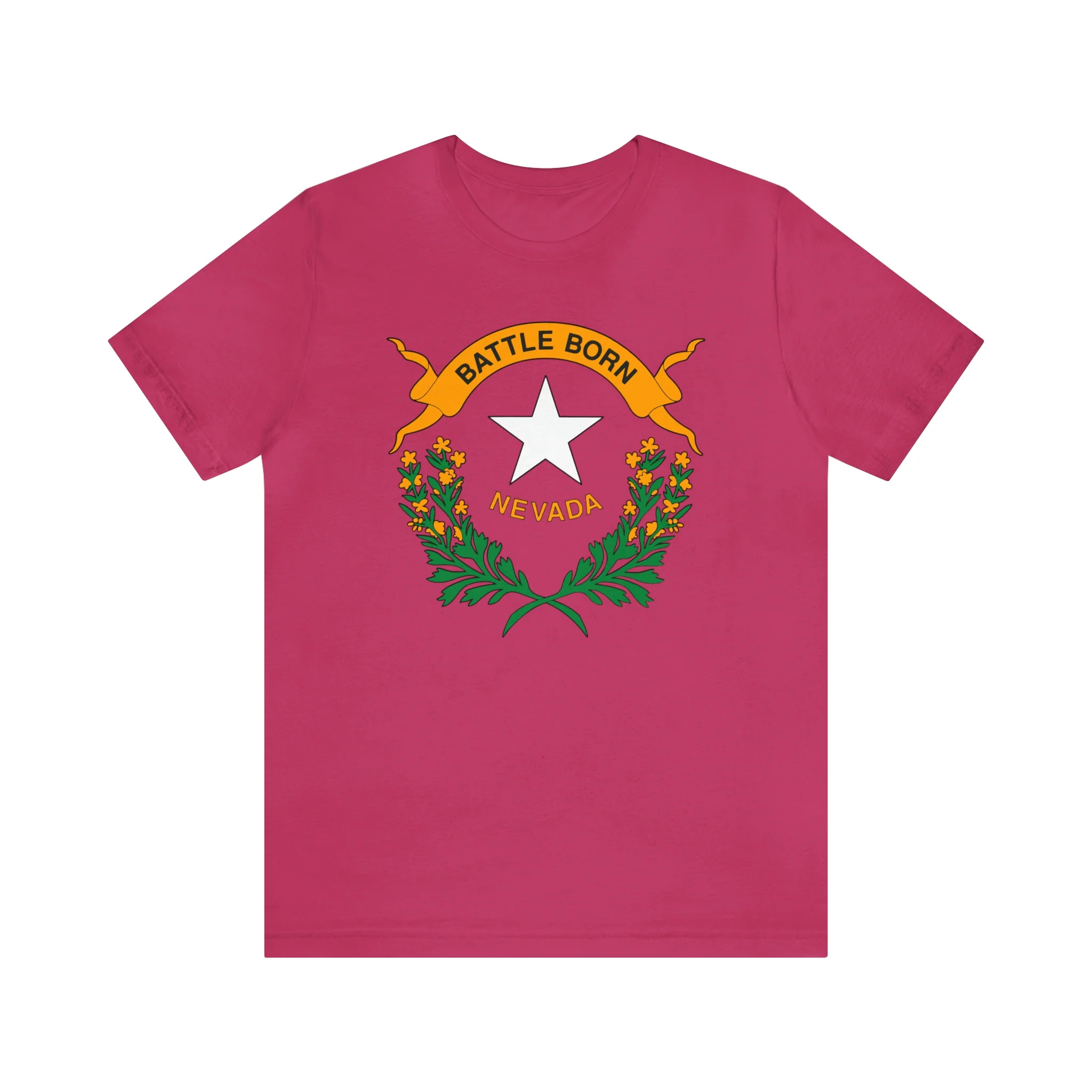 Nevada State Flag T Shirt: Bella + Canvas 3001 - Image 69