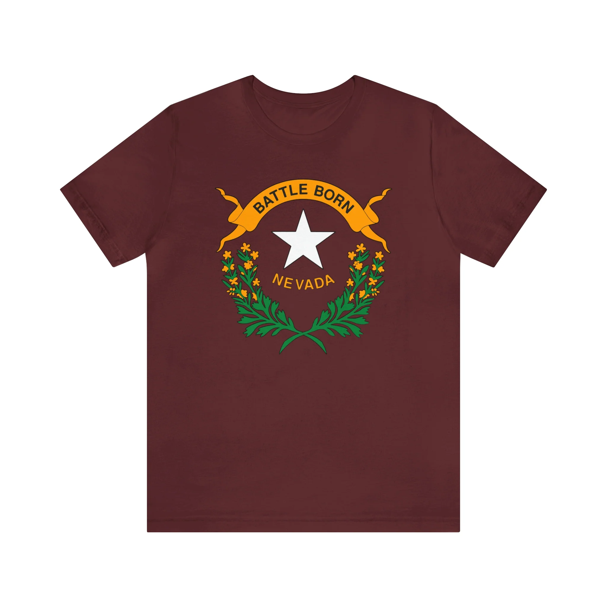 Nevada State Flag T Shirt: Bella + Canvas 3001 - Image 75