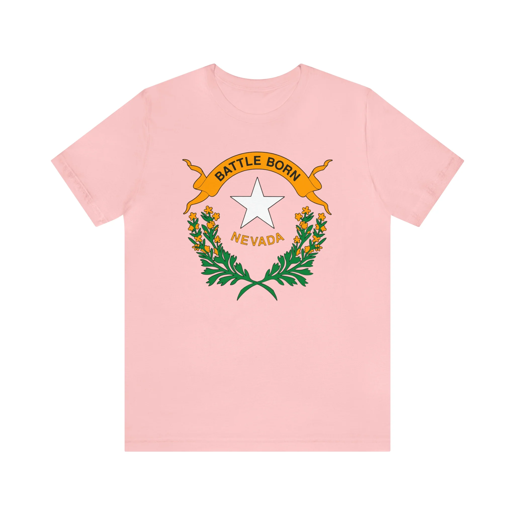 Nevada State Flag T Shirt: Bella + Canvas 3001 - Image 81