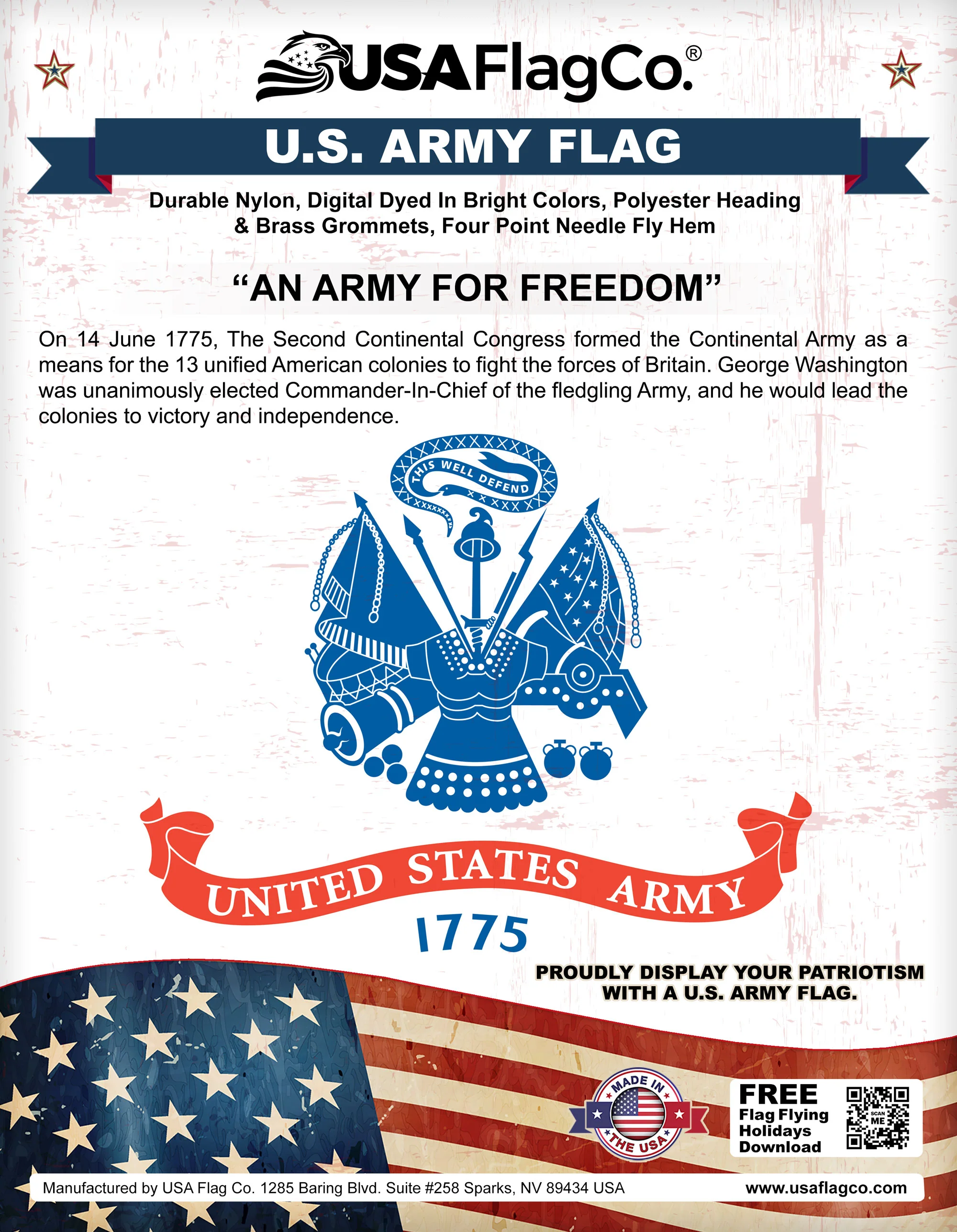 Official US Army Flag Made in USA - Image 2