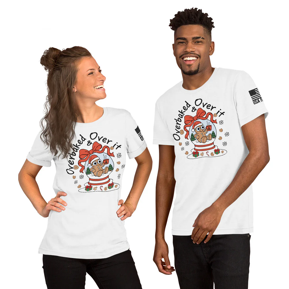 Overbaked & Over It | Unisex Christmas T-Shirts | DTF Printing - Image 5