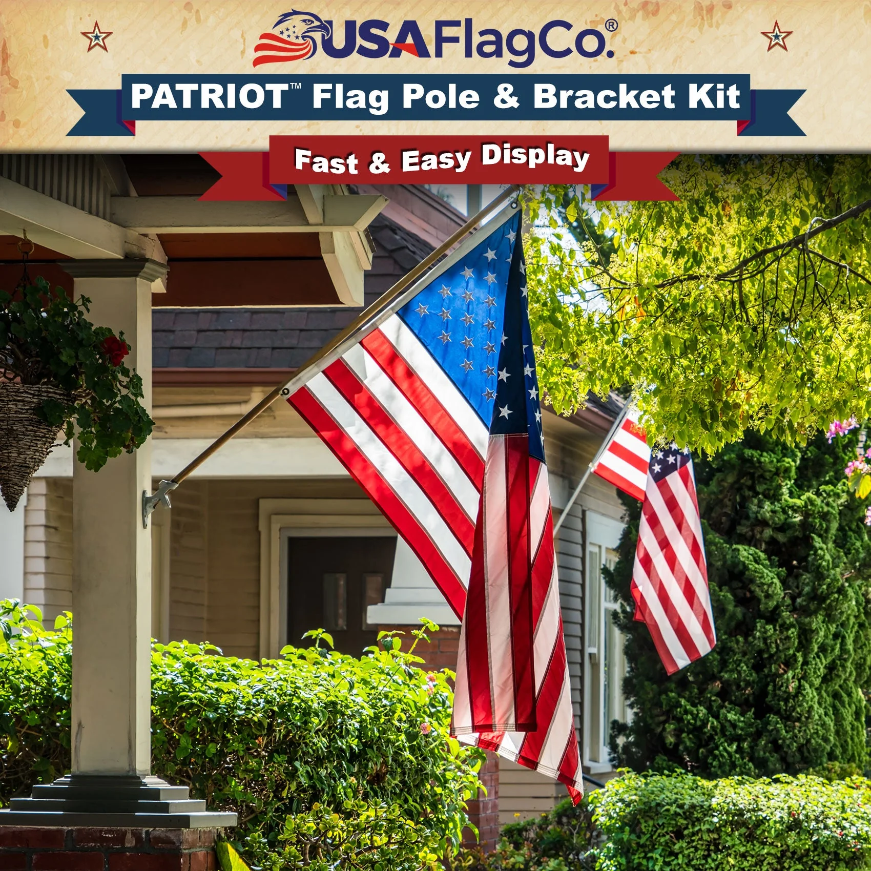 PATRIOT™ Flag Pole and ROGUE™ Bracket Kit - Brushed Aluminum (6ft, 1" Diameter) - Image 10