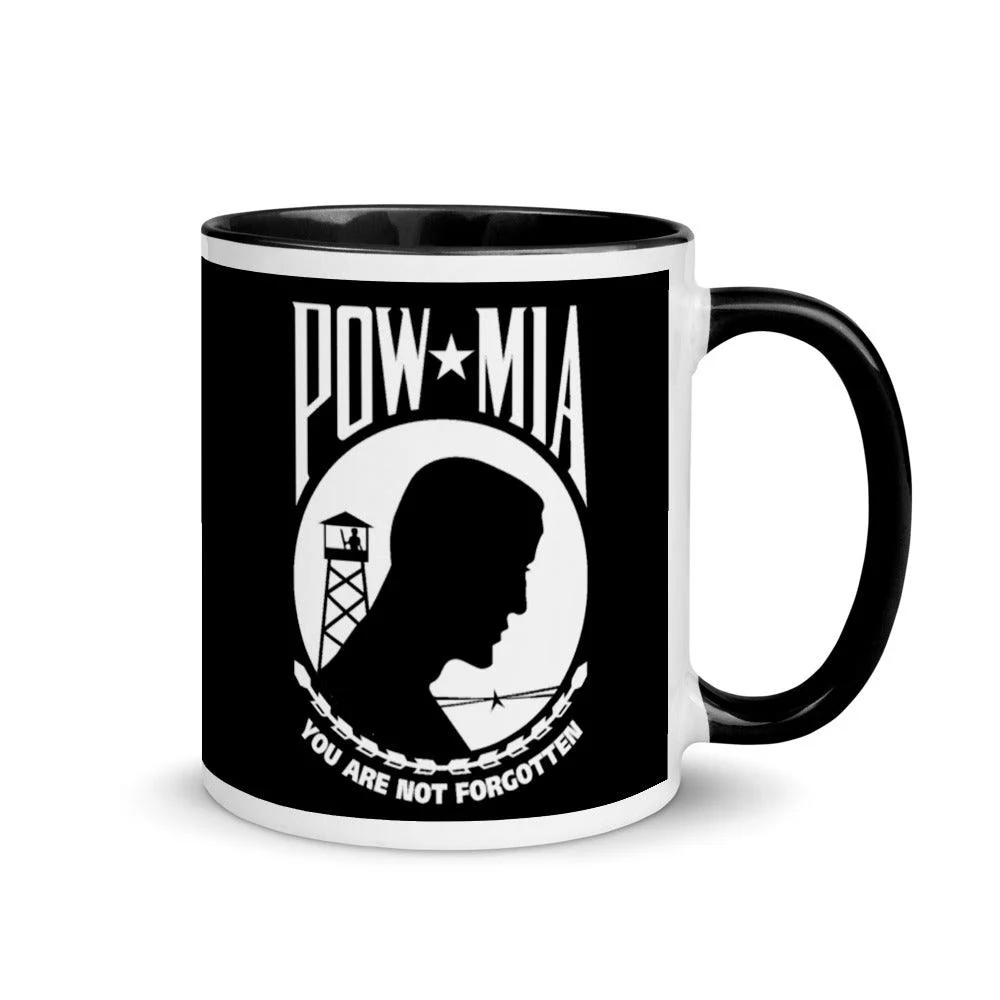 POW MIA Mug - 11 oz. Black Mug - Image 2
