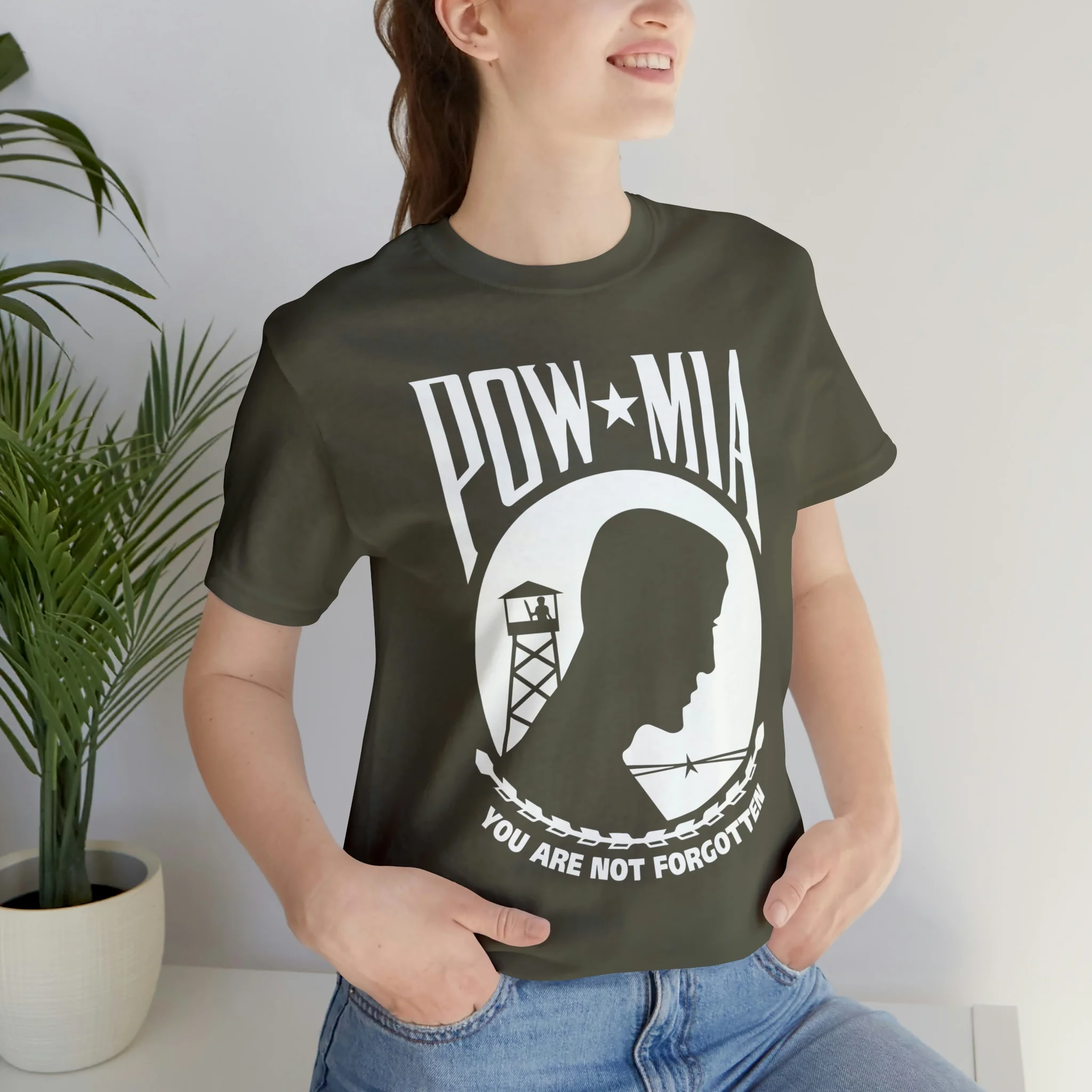 POW-MIA T Shirt: Bella + Canvas 3001 - Image 24