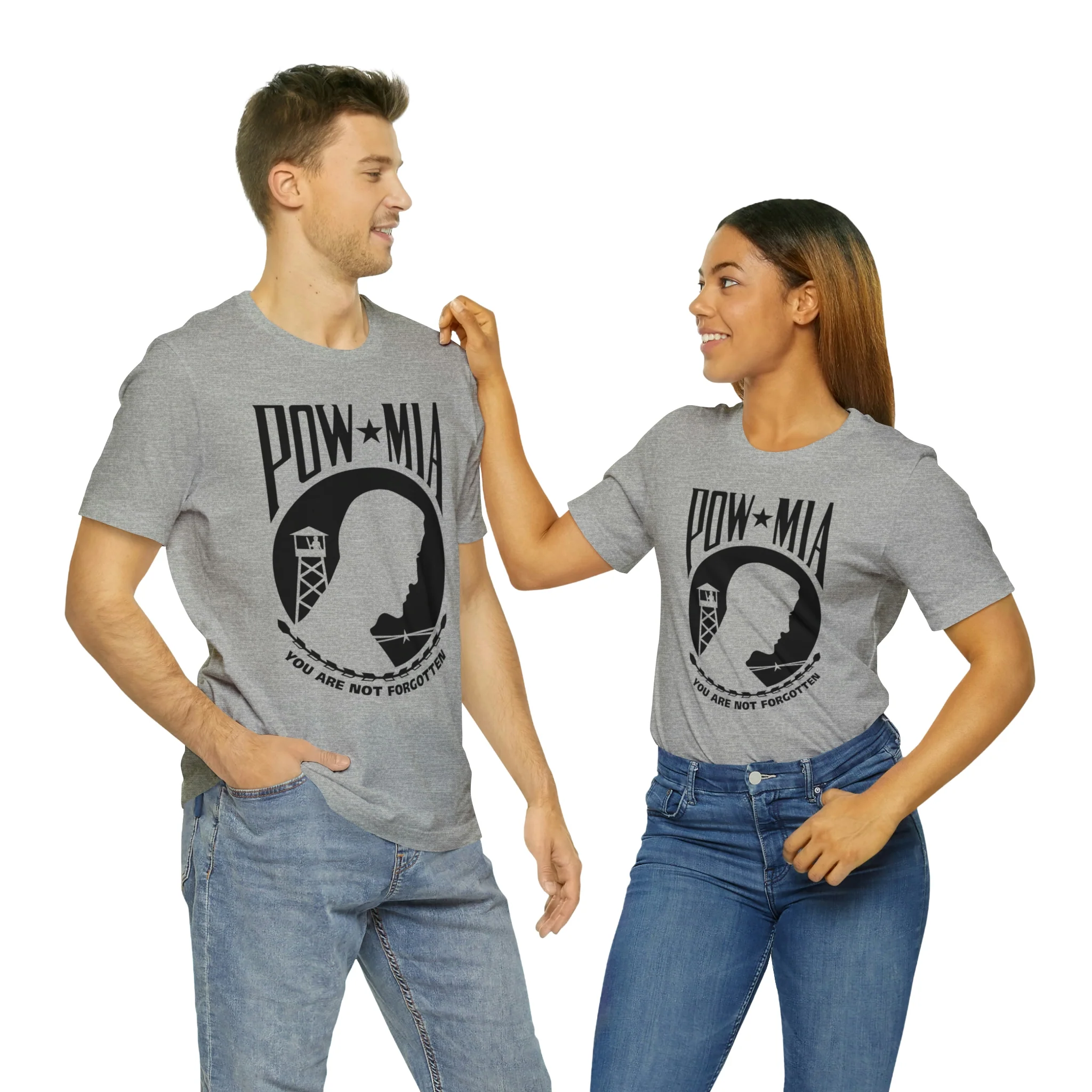 POW-MIA T Shirt: Bella + Canvas 3001 - Image 43