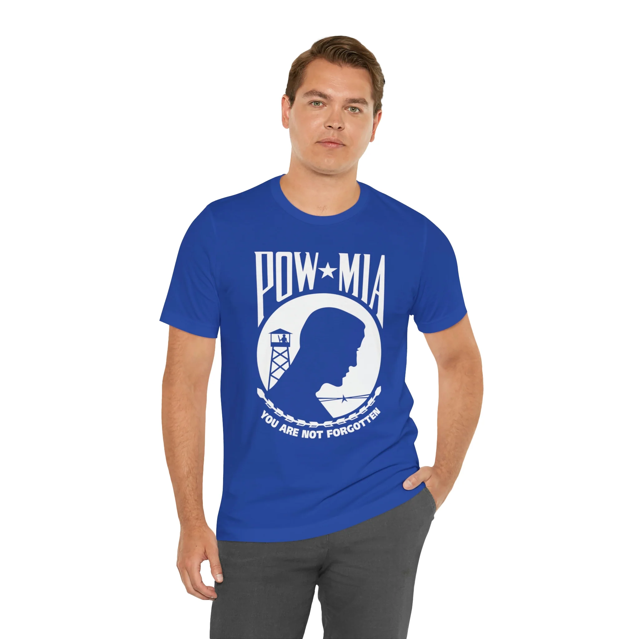 POW-MIA T Shirt: Bella + Canvas 3001 - Image 47