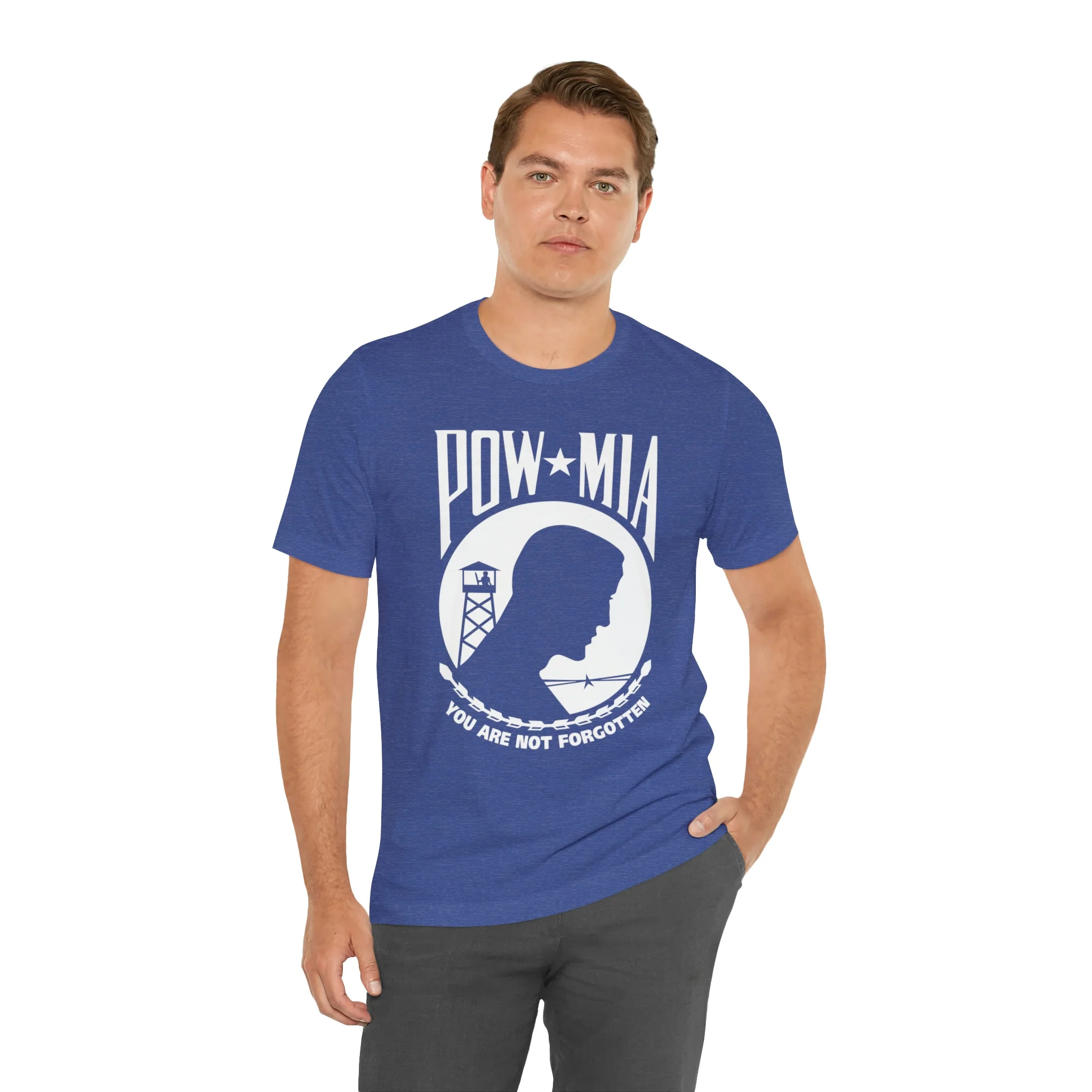 POW-MIA T Shirt: Bella + Canvas 3001 - Image 53