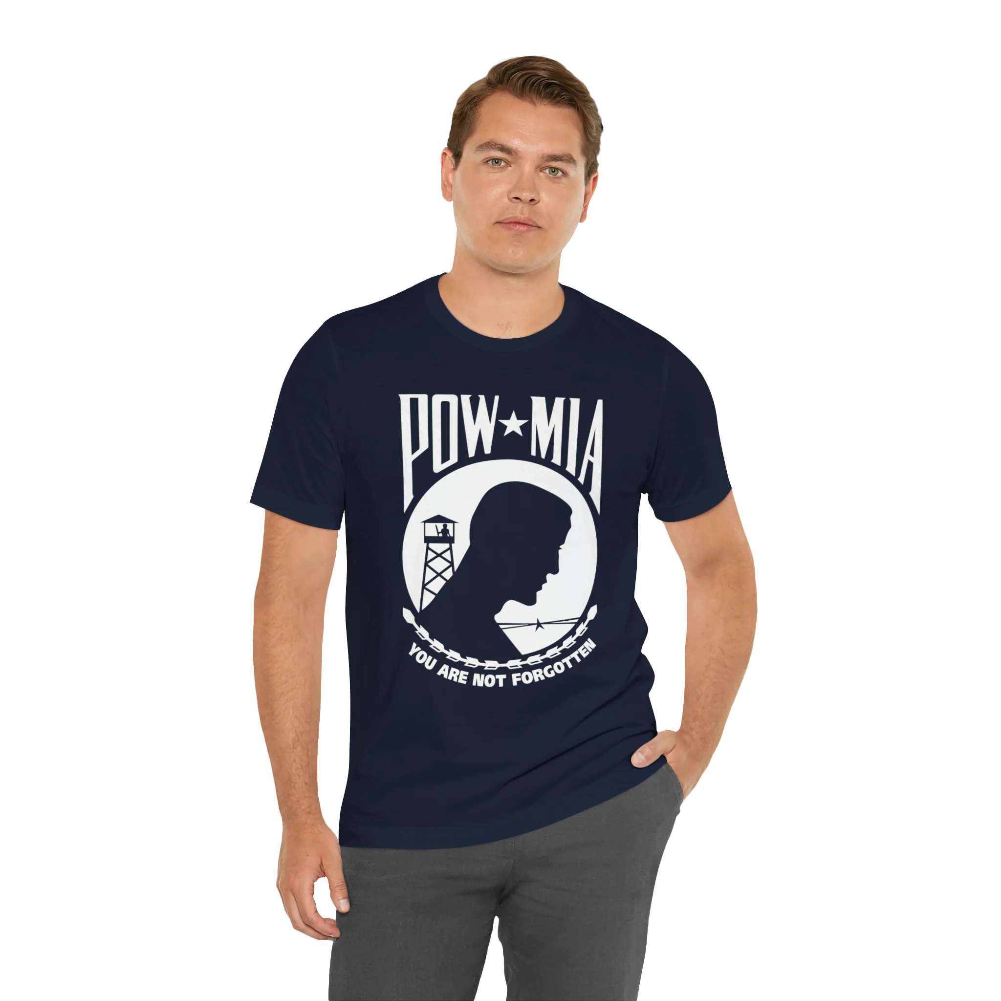 POW-MIA T Shirt: Bella + Canvas 3001 - Image 59
