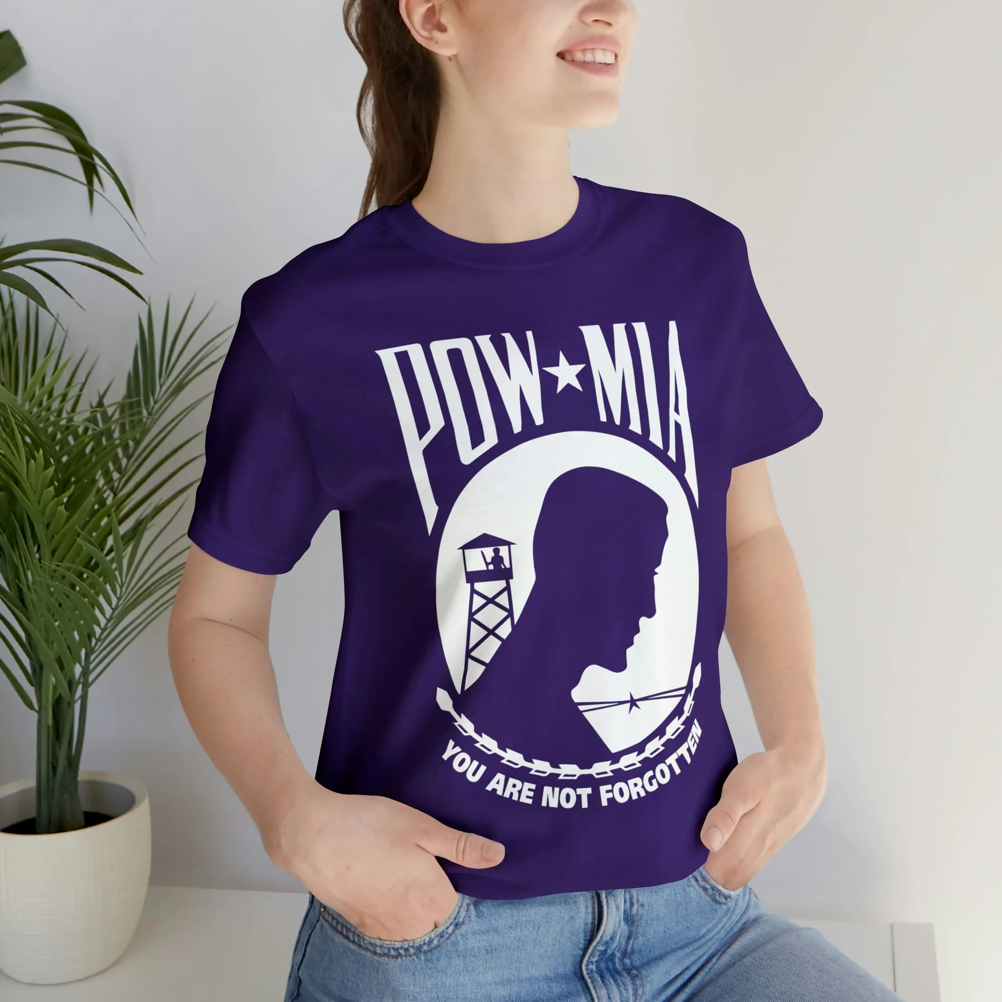 POW-MIA T Shirt: Bella + Canvas 3001 - Image 66