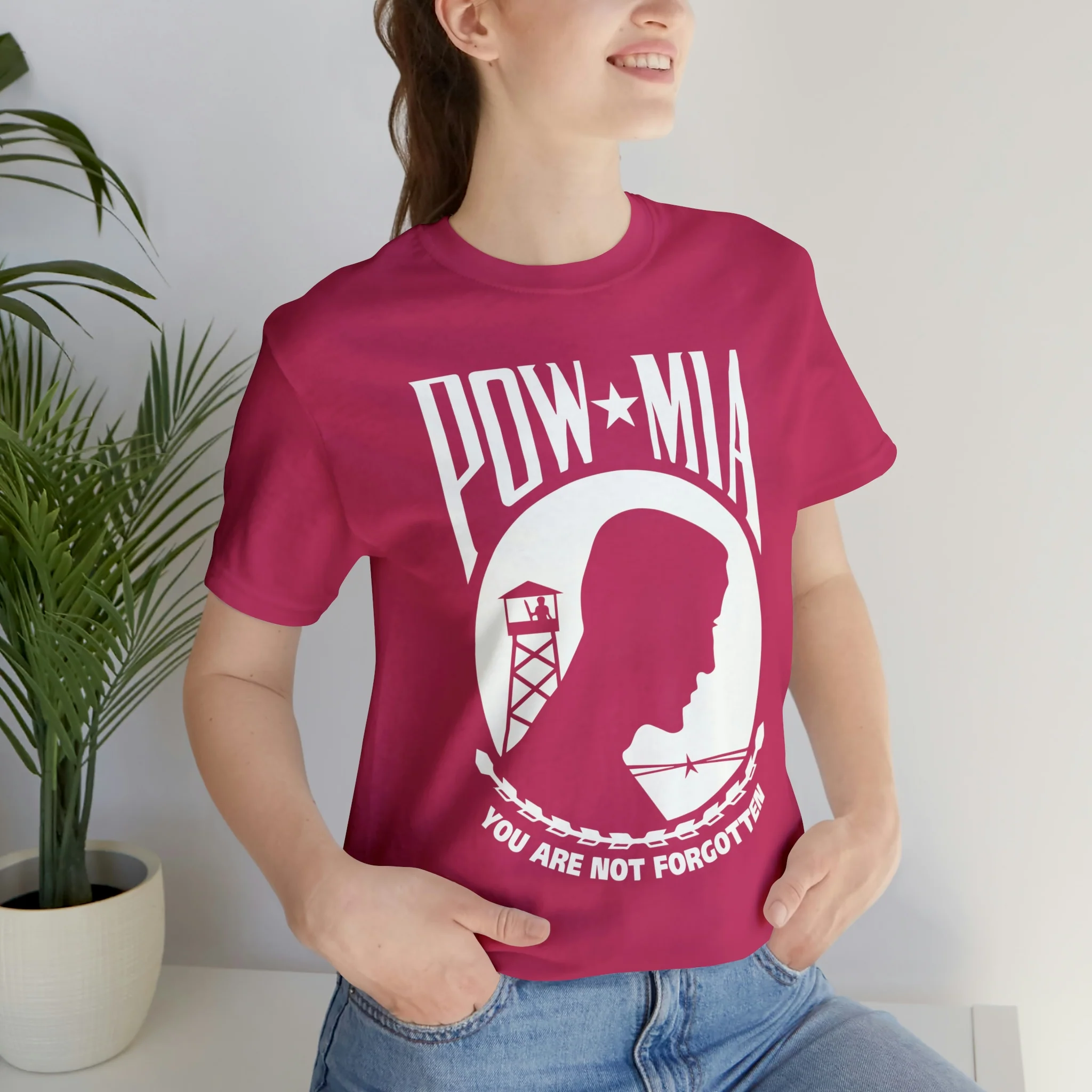POW-MIA T Shirt: Bella + Canvas 3001 - Image 72