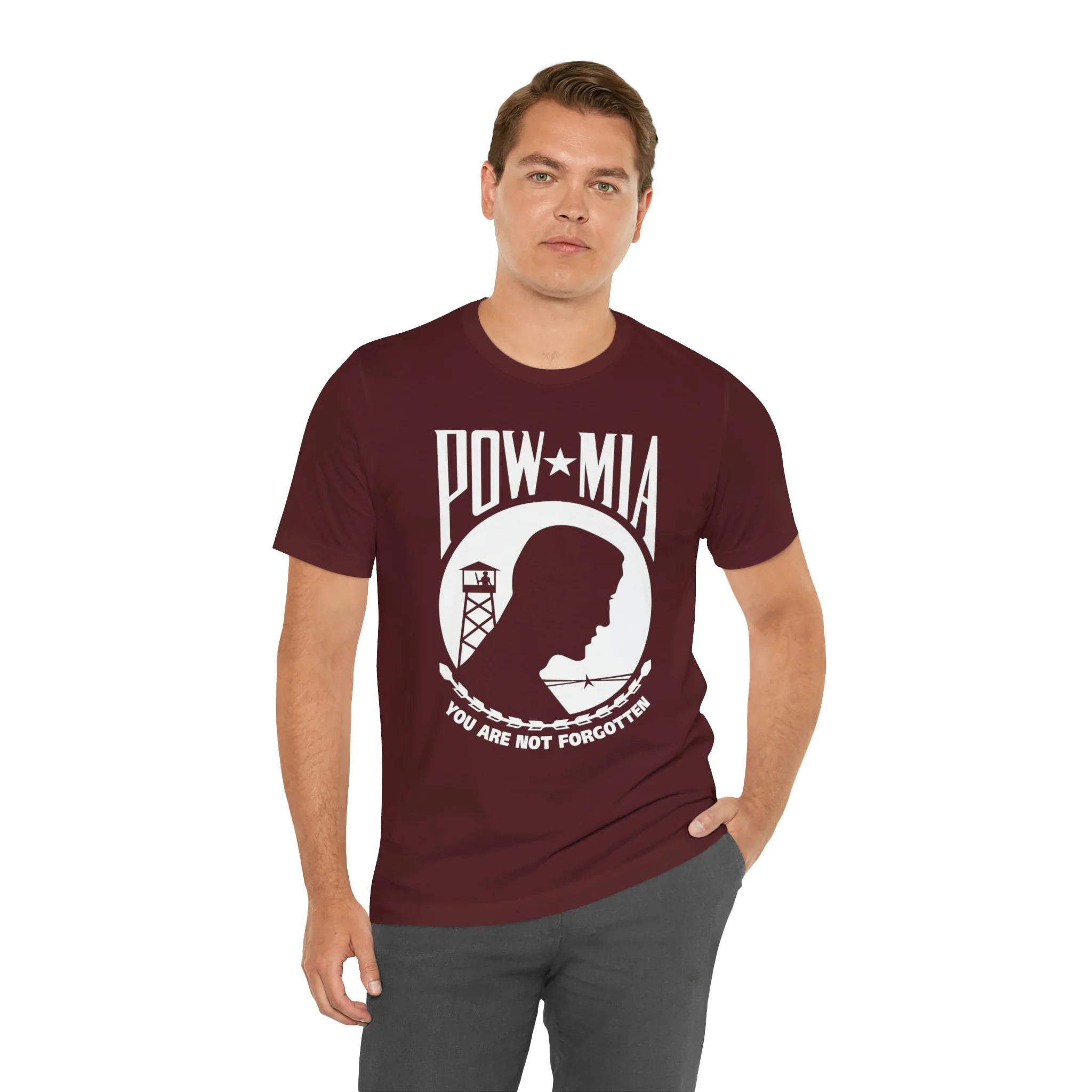 POW-MIA T Shirt: Bella + Canvas 3001 - Image 77