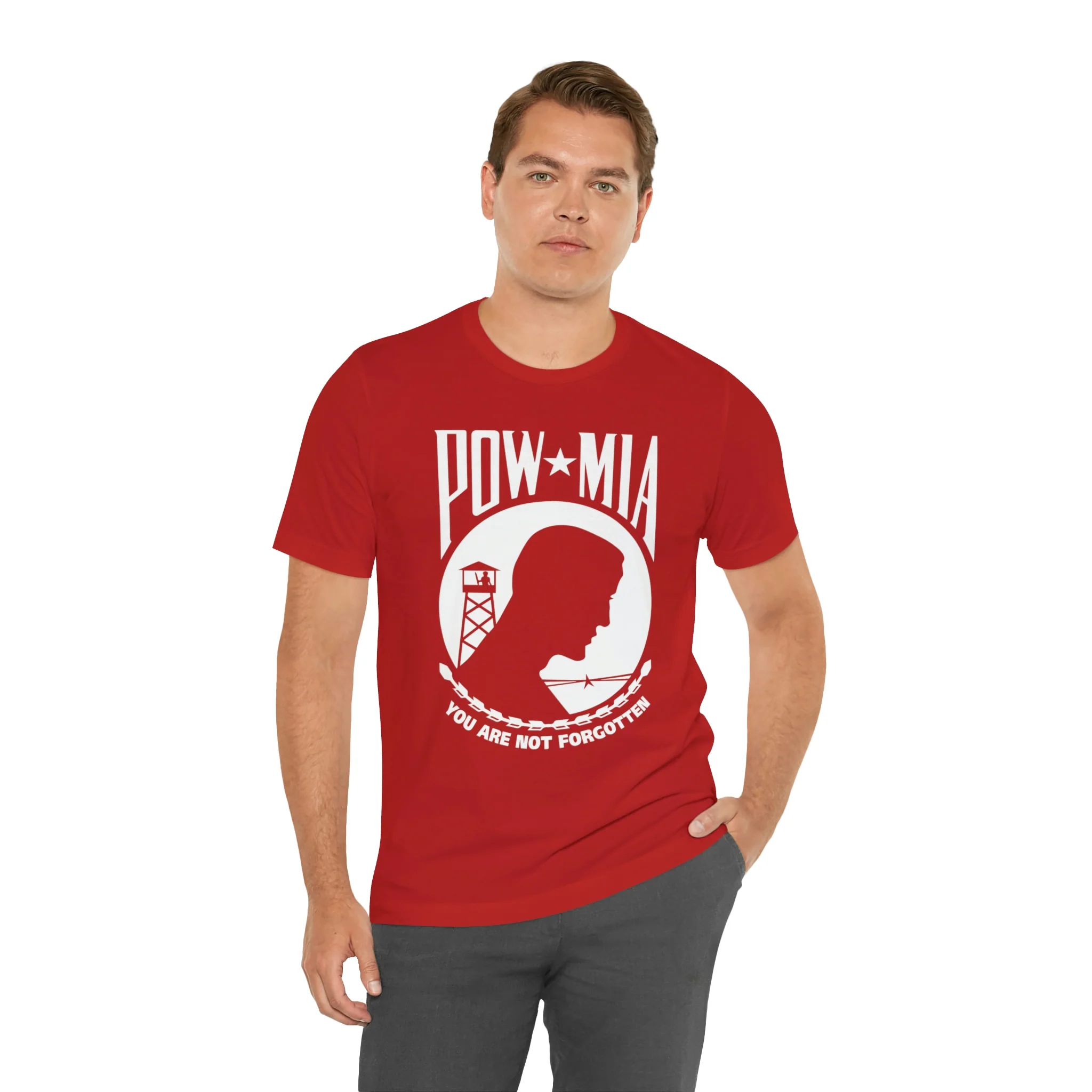 POW-MIA T Shirt: Bella + Canvas 3001 - Image 89