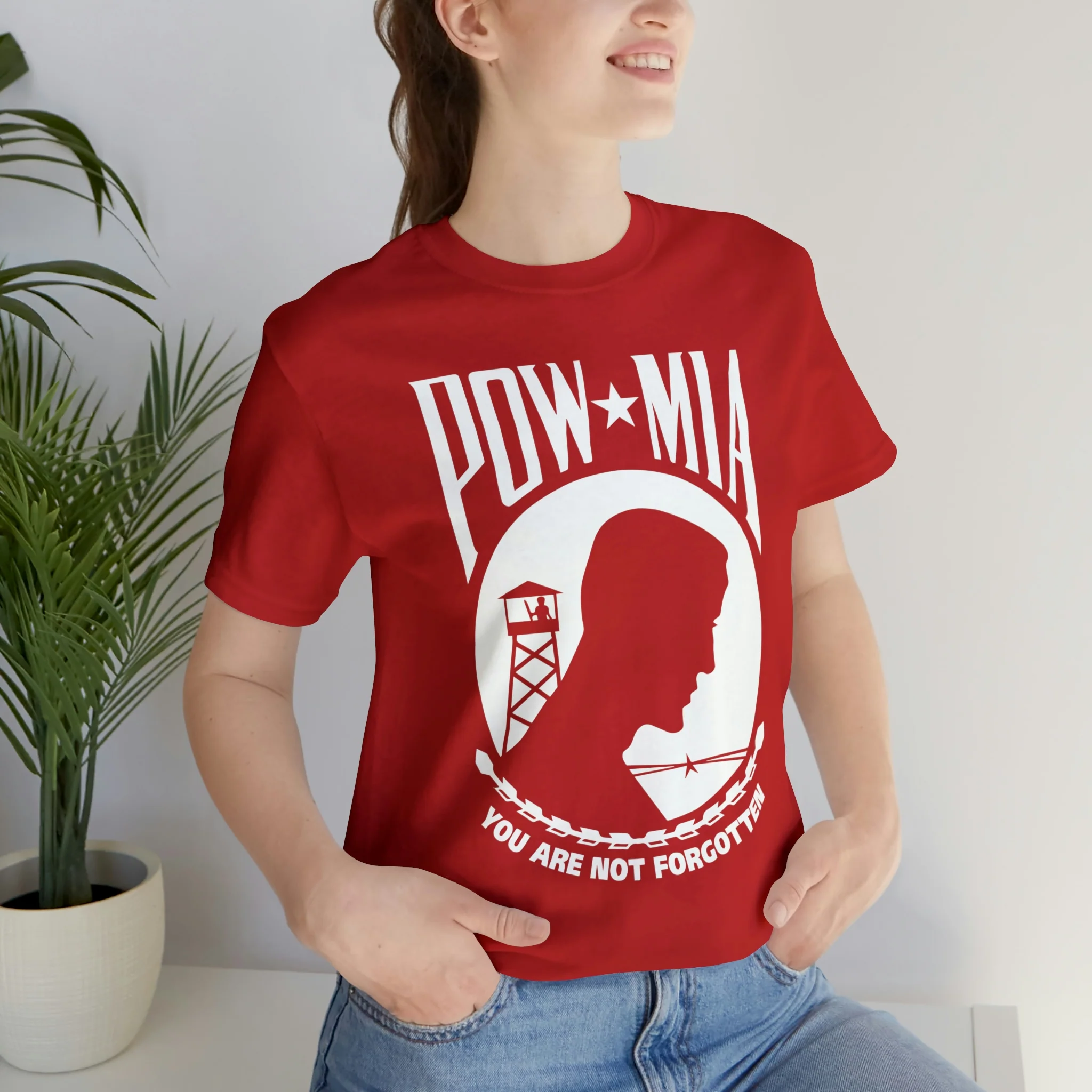 POW-MIA T Shirt: Bella + Canvas 3001 - Image 90