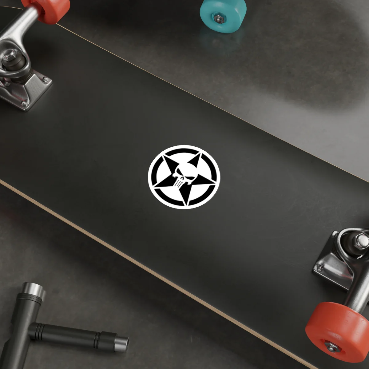 Punisher Skull and Star Decal (indoor and outdoor use) - Image 10