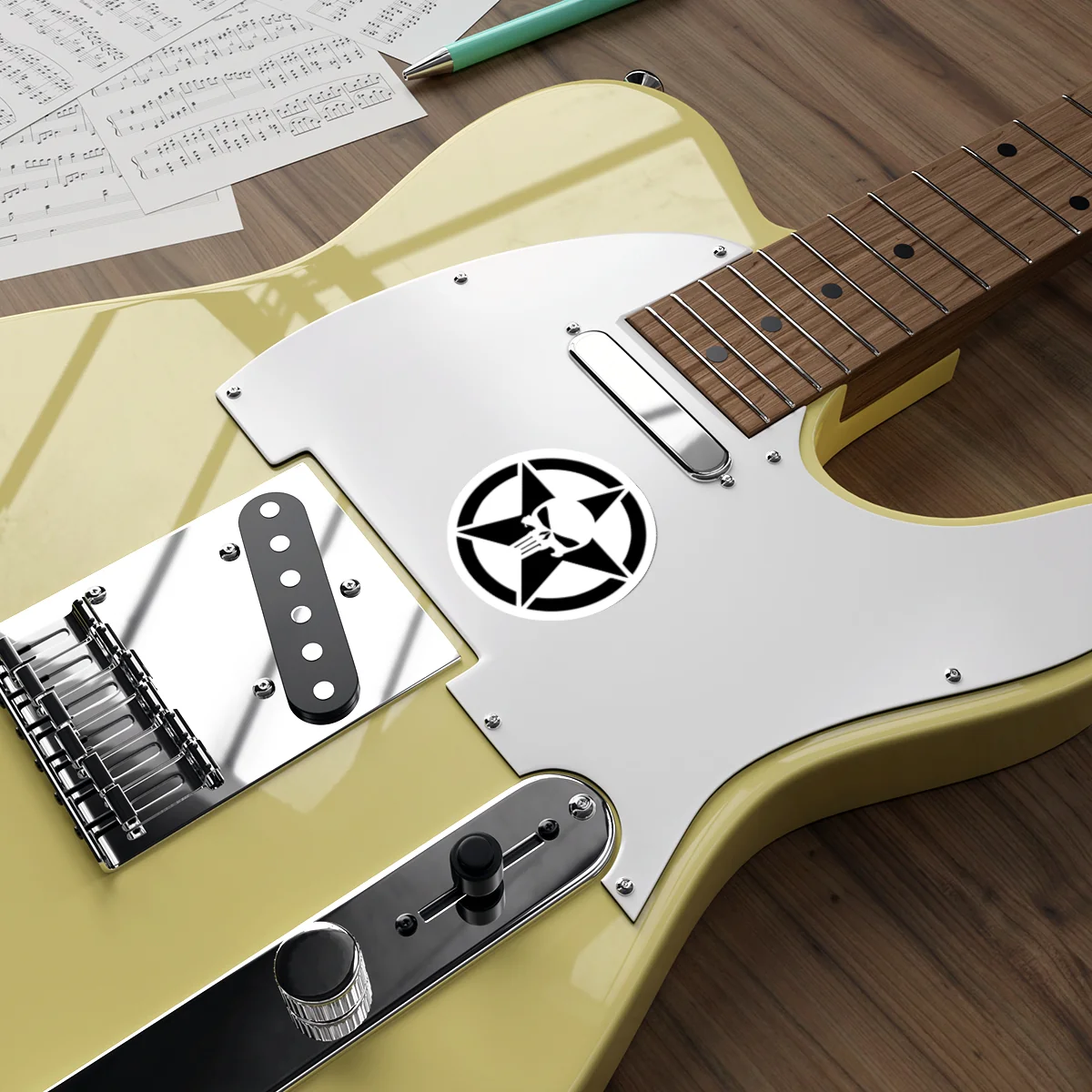 Punisher Skull and Star Decal (indoor and outdoor use) - Image 11