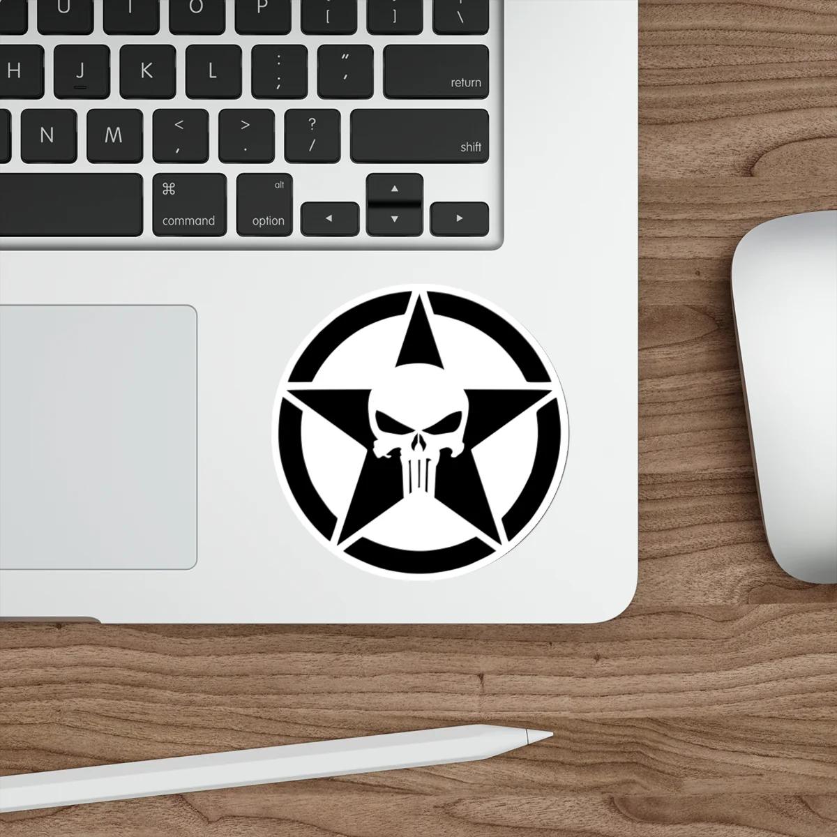 Punisher Skull and Star Decal (indoor and outdoor use) - Image 12