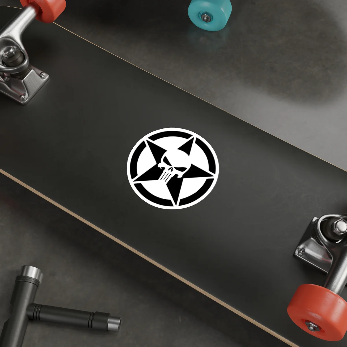 Punisher Skull and Star Decal (indoor and outdoor use) - Image 13