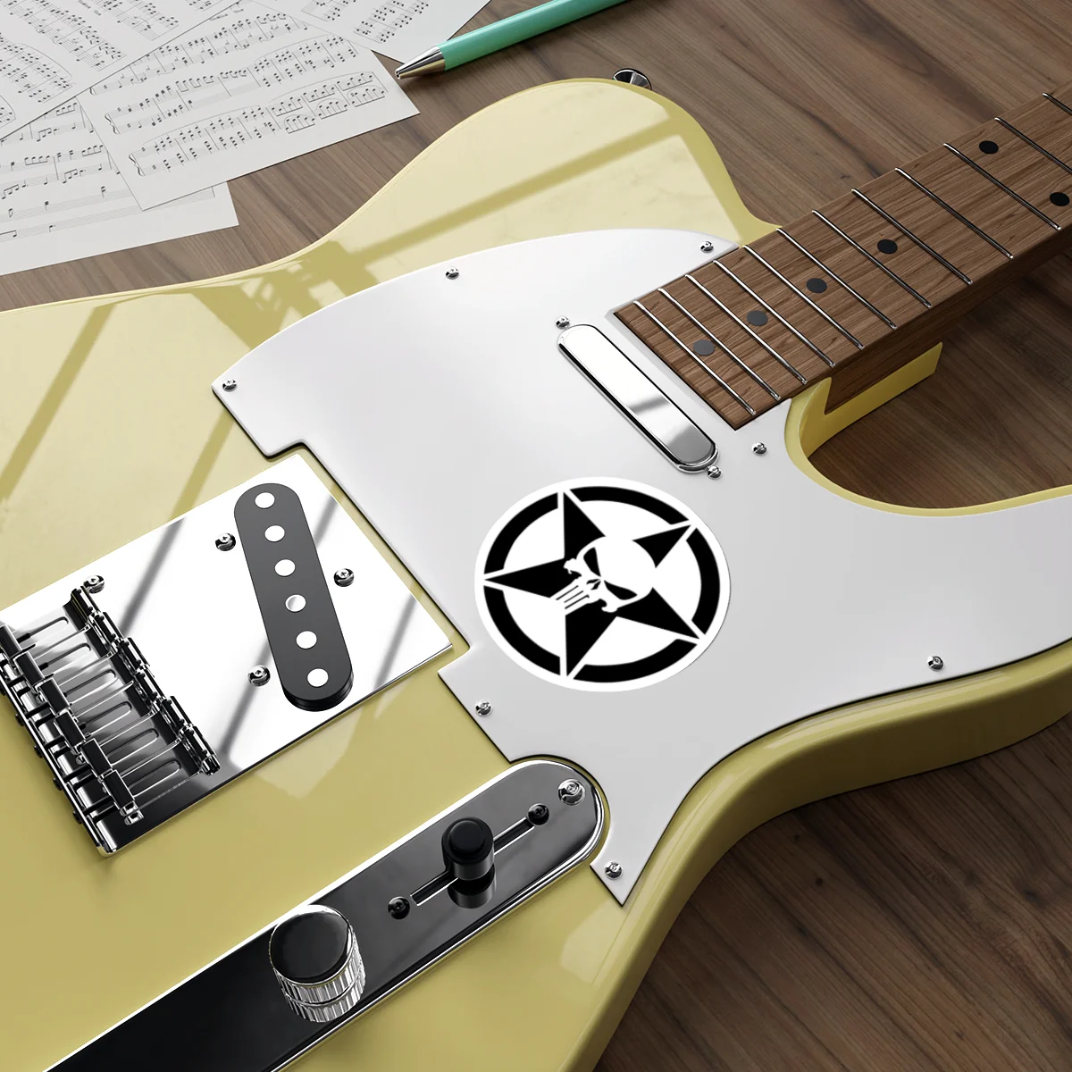 Punisher Skull and Star Decal (indoor and outdoor use) - Image 14